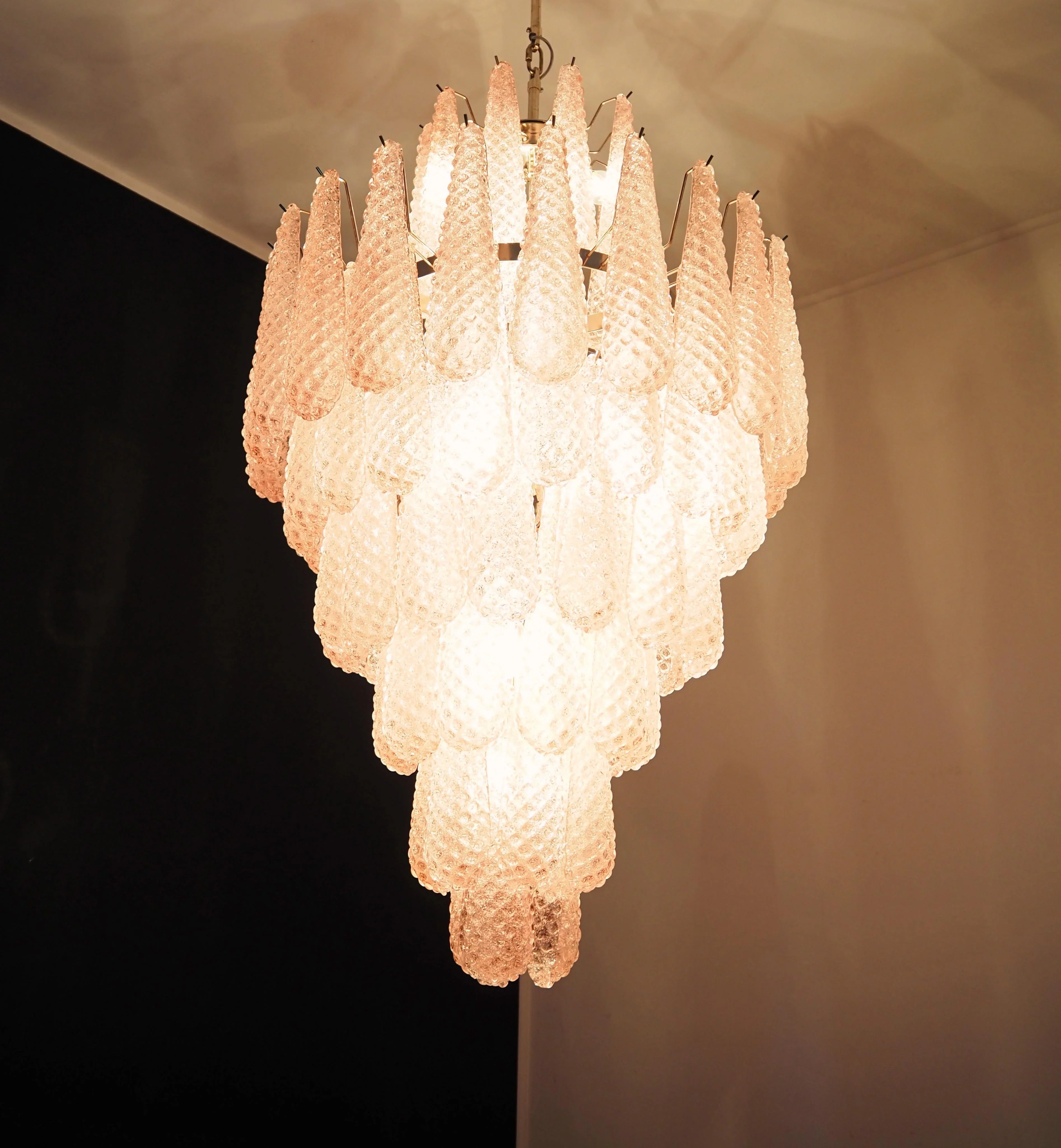 Murano Pink Petals Glass Chandelier - Image 8