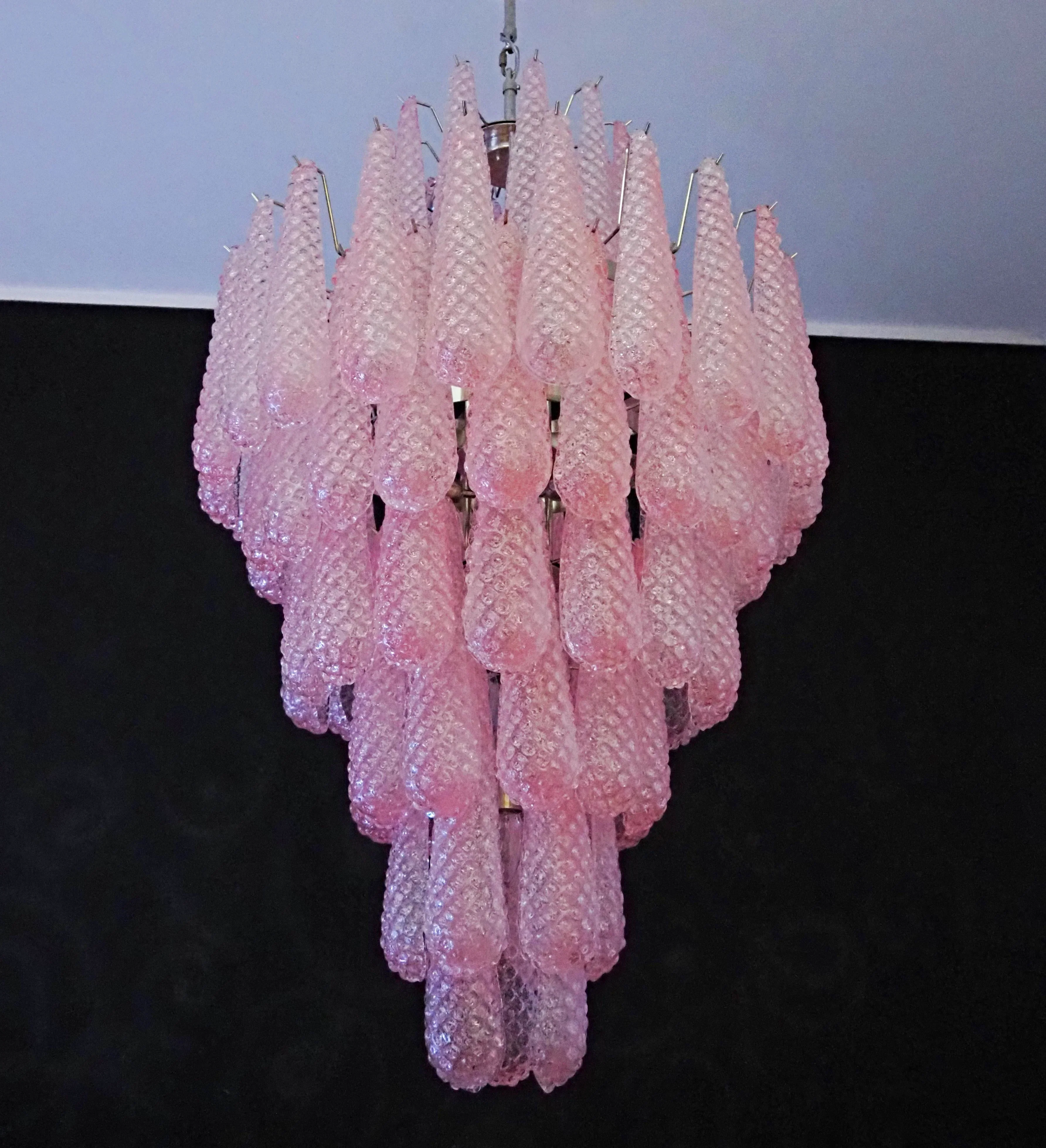 Murano Pink Petals Glass Chandelier - Image 9