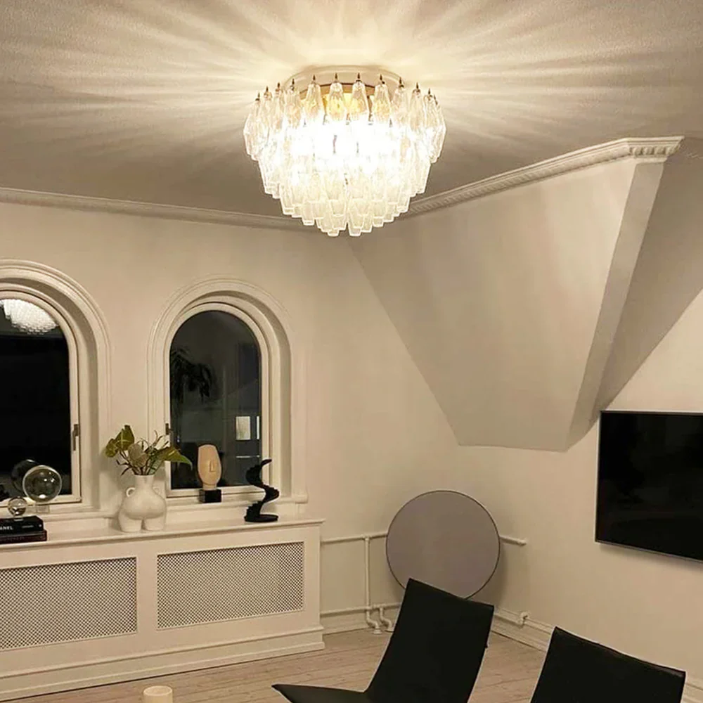 Murano Poliedri Transparent Ceiling Light - Image 2
