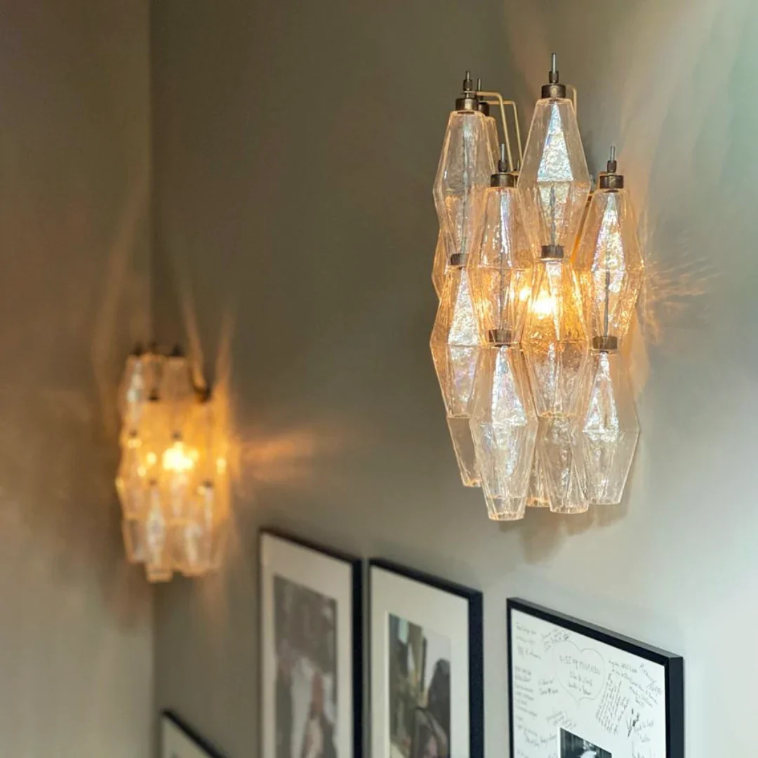 Murano Poliedri Transparent Glass Wall Sconces - Image 17