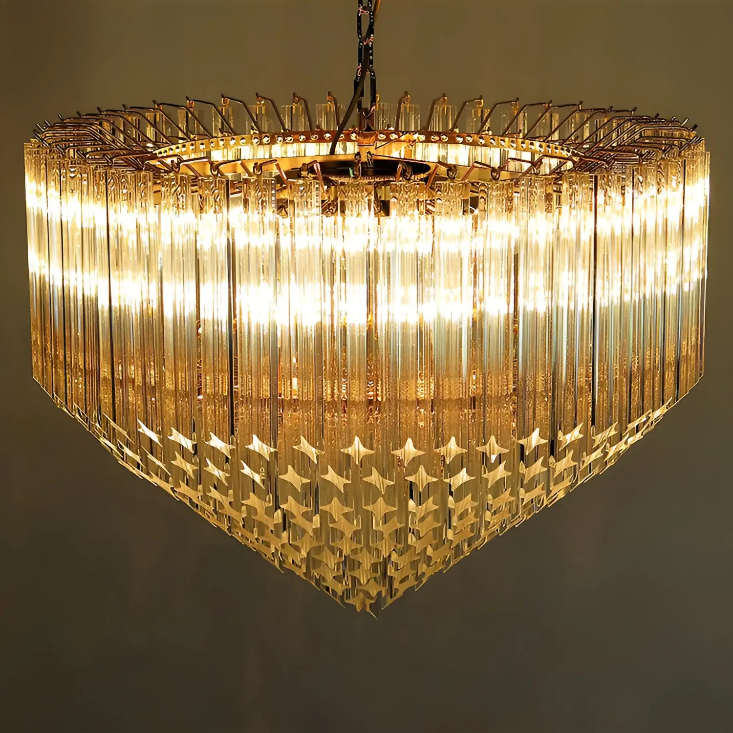 Murano Quadriedri Prisms Transparent Chandelier - Image 13