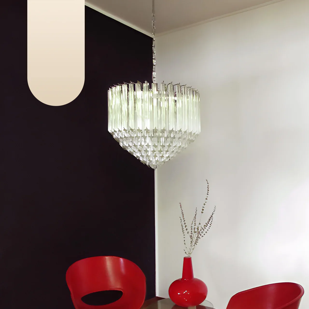 Murano Quadriedri Prisms Transparent Chandelier - Image 19