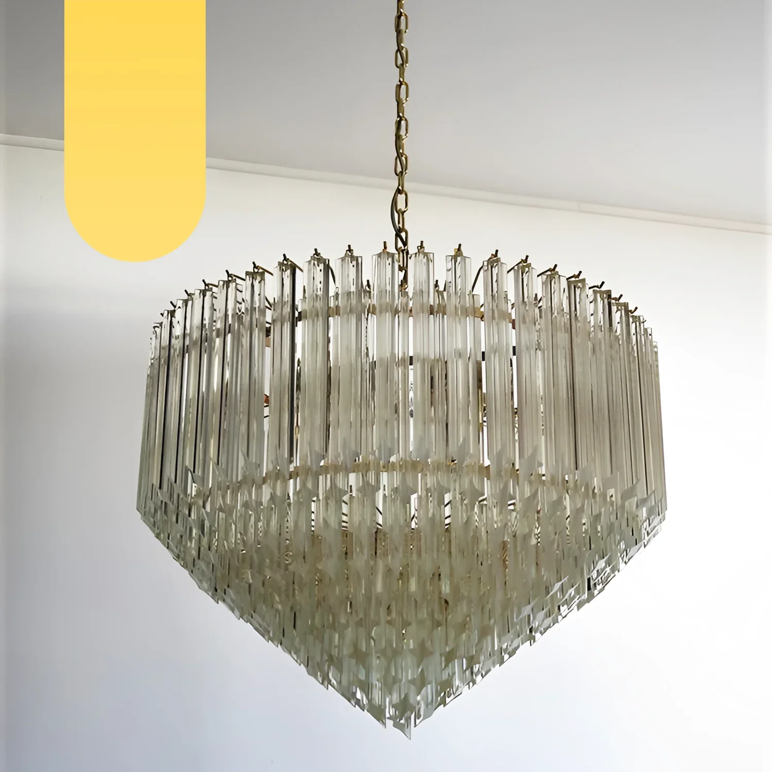 Murano Quadriedri Prisms Transparent Chandelier - Image 24