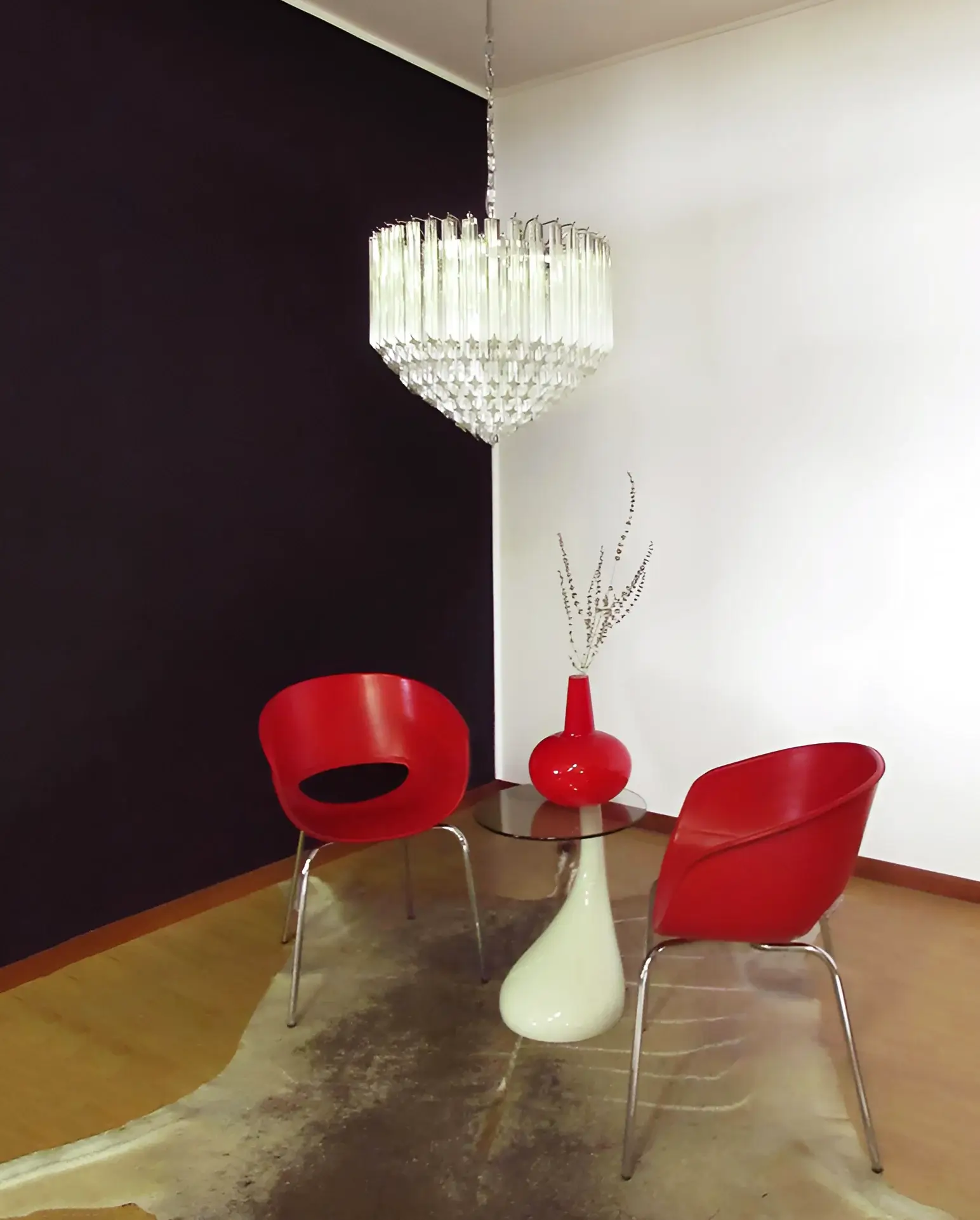 Murano Quadriedri Prisms Transparent Chandelier - Image 4