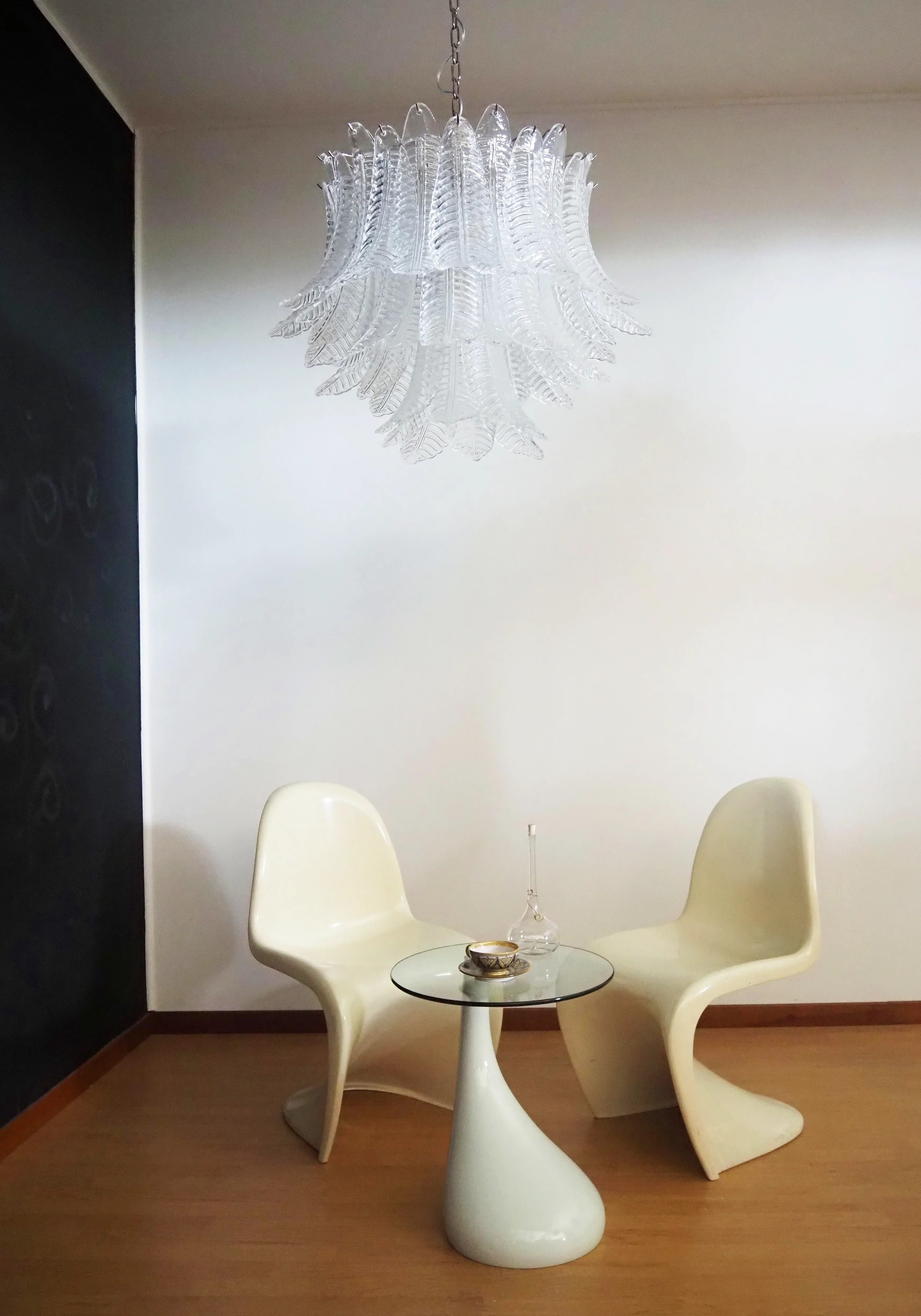 Murano Transparent Ferns Glass Chandelier - Image 3