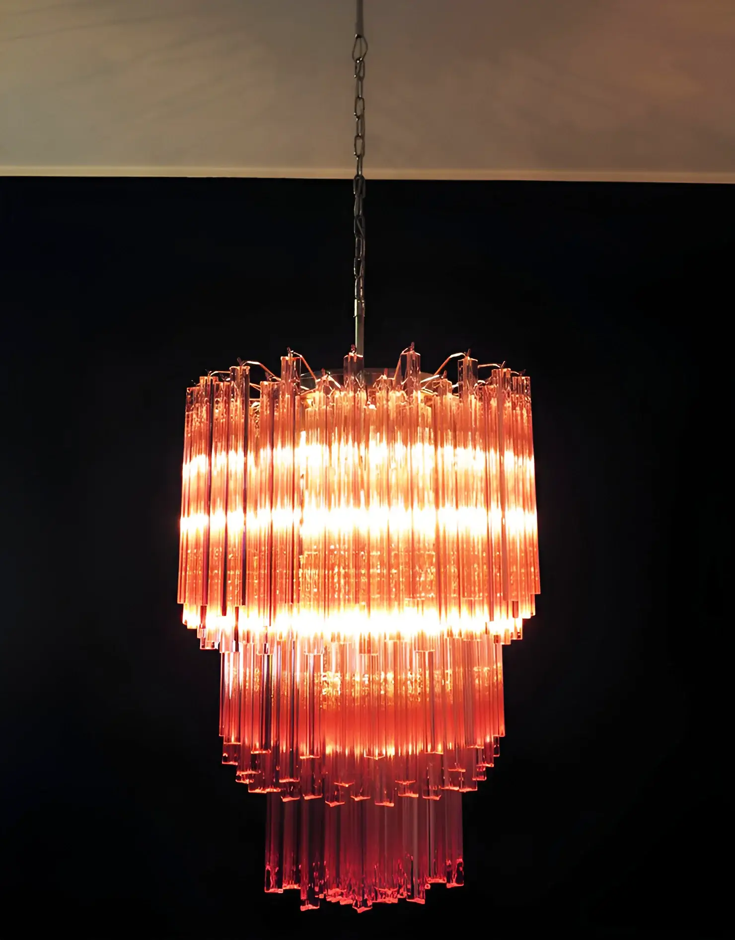 Murano Triedri Prisms Pink Chandelier - Image 9