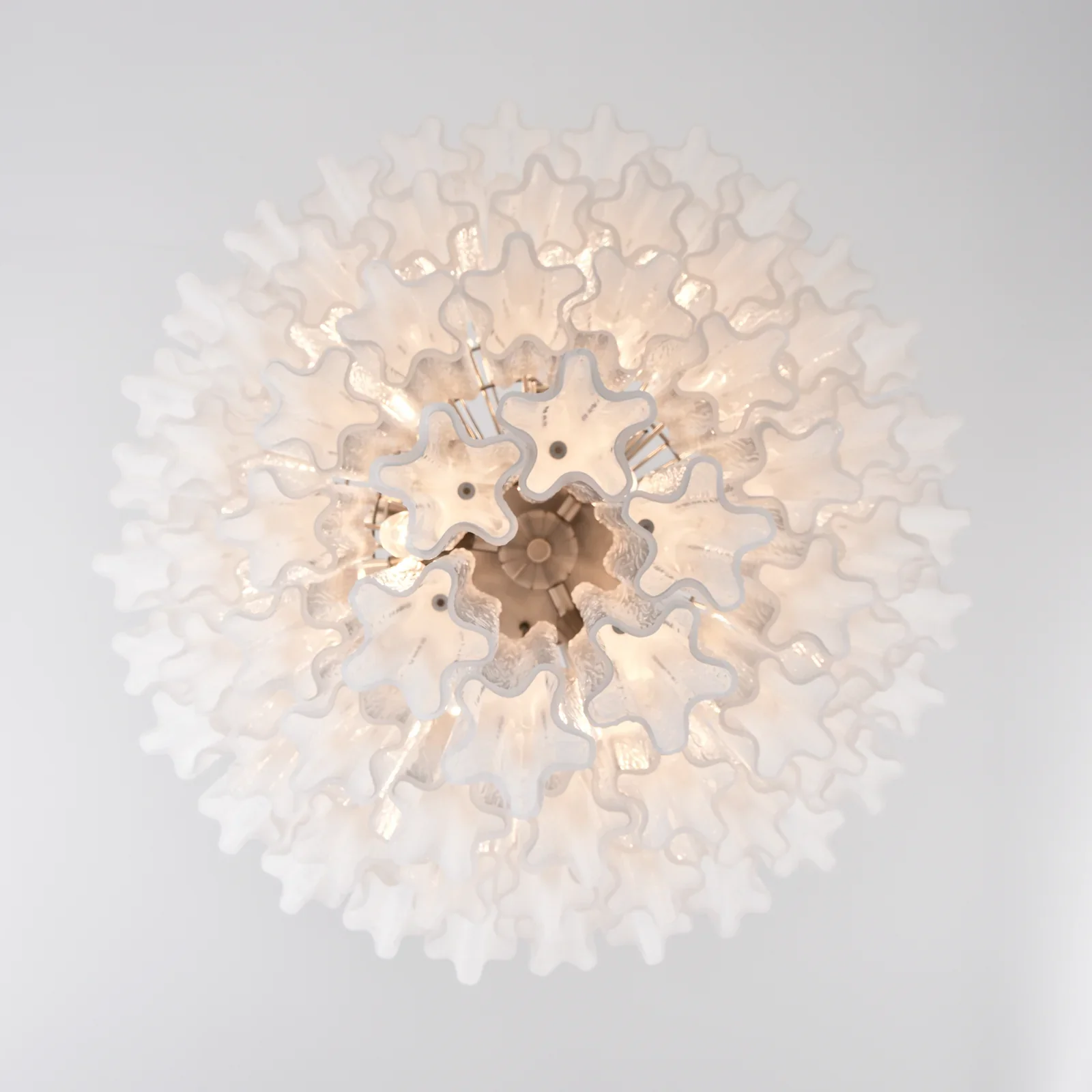 Murano White Glass Tubes Chandelier - Image 10