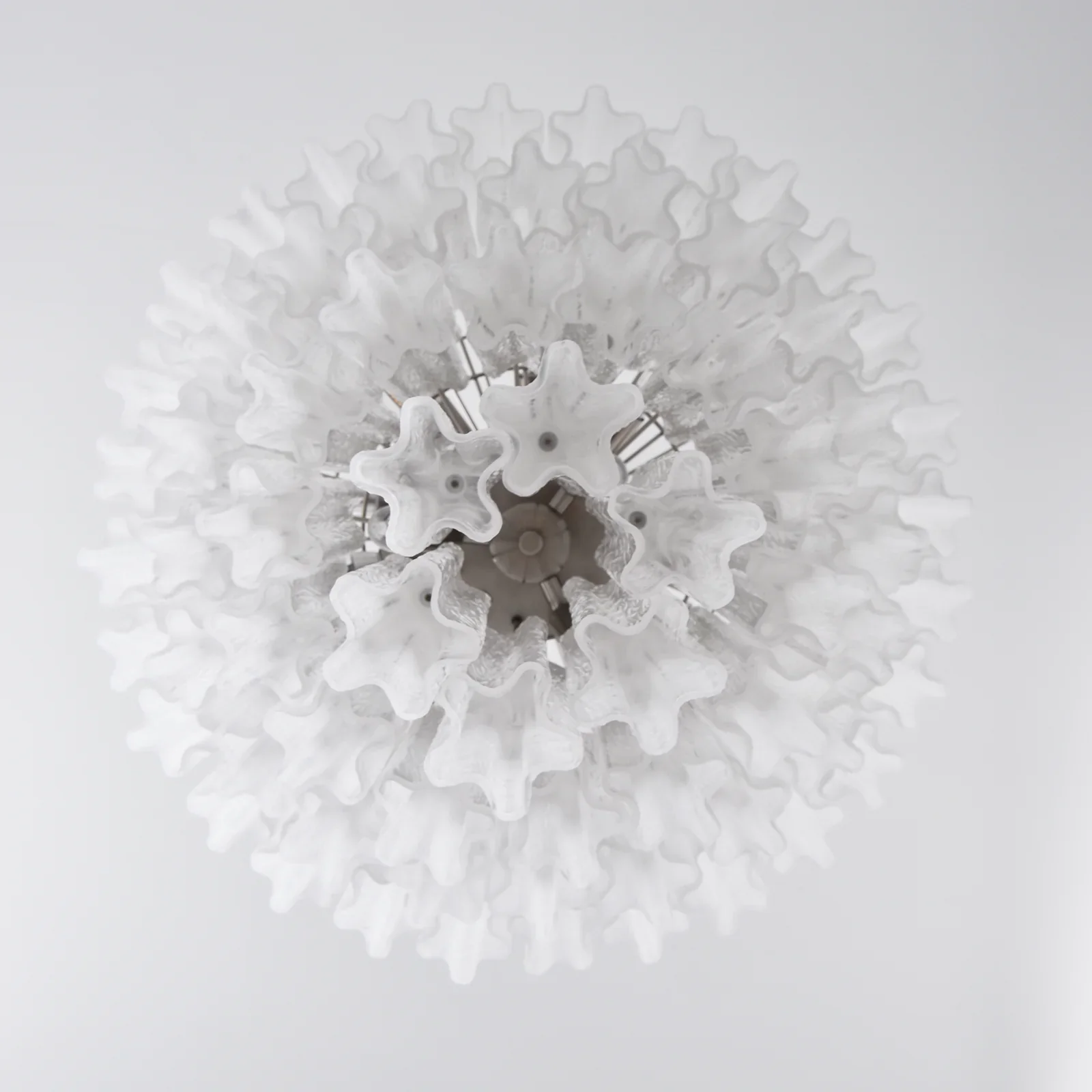 Murano White Glass Tubes Chandelier - Image 13