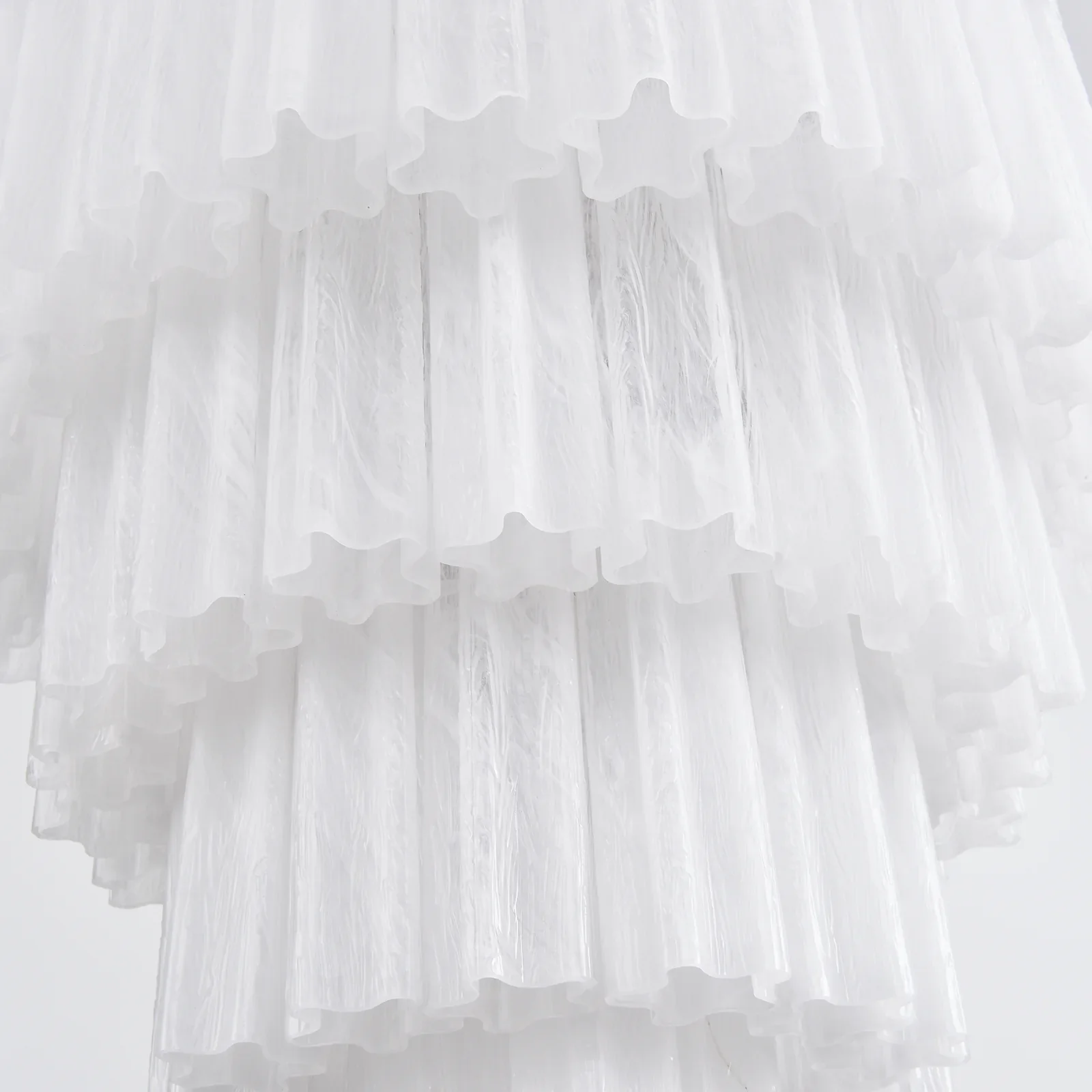 Murano White Glass Tubes Chandelier - Image 14