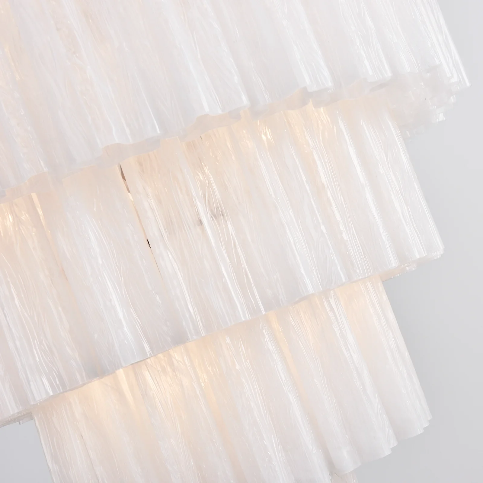 Murano White Glass Tubes Chandelier - Image 16