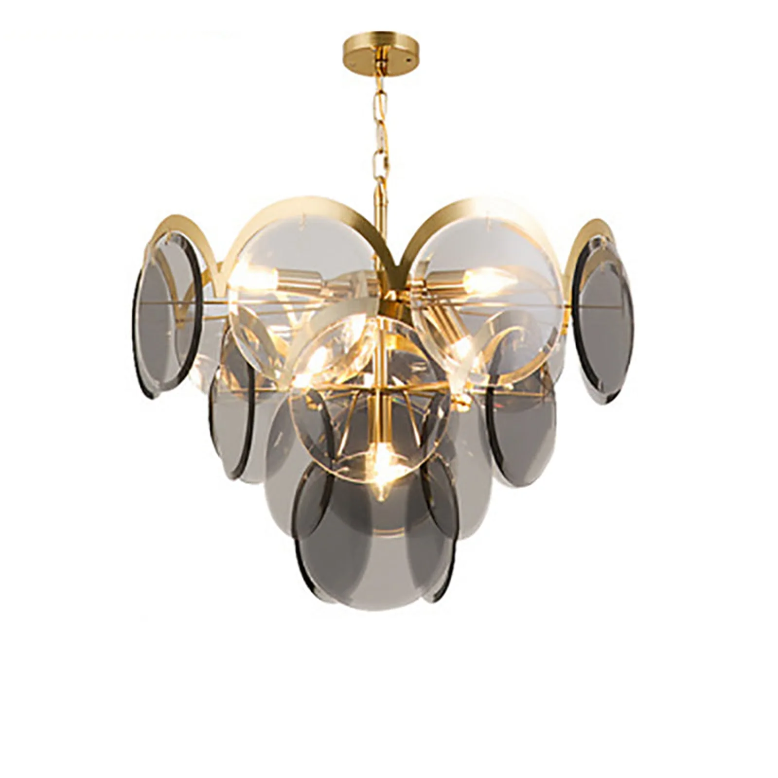 Murano Wrought Iron Glass Chandelier - Image 14