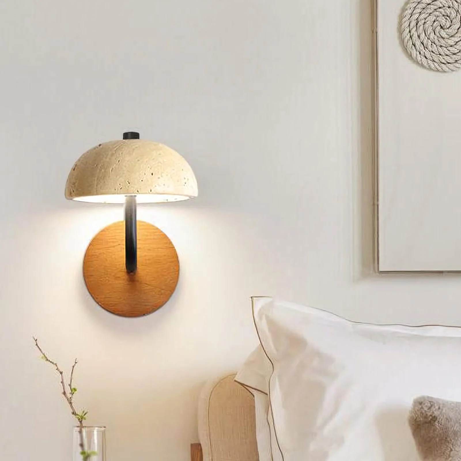 Mushroom Natural Stone Wall Lamp - Image 4