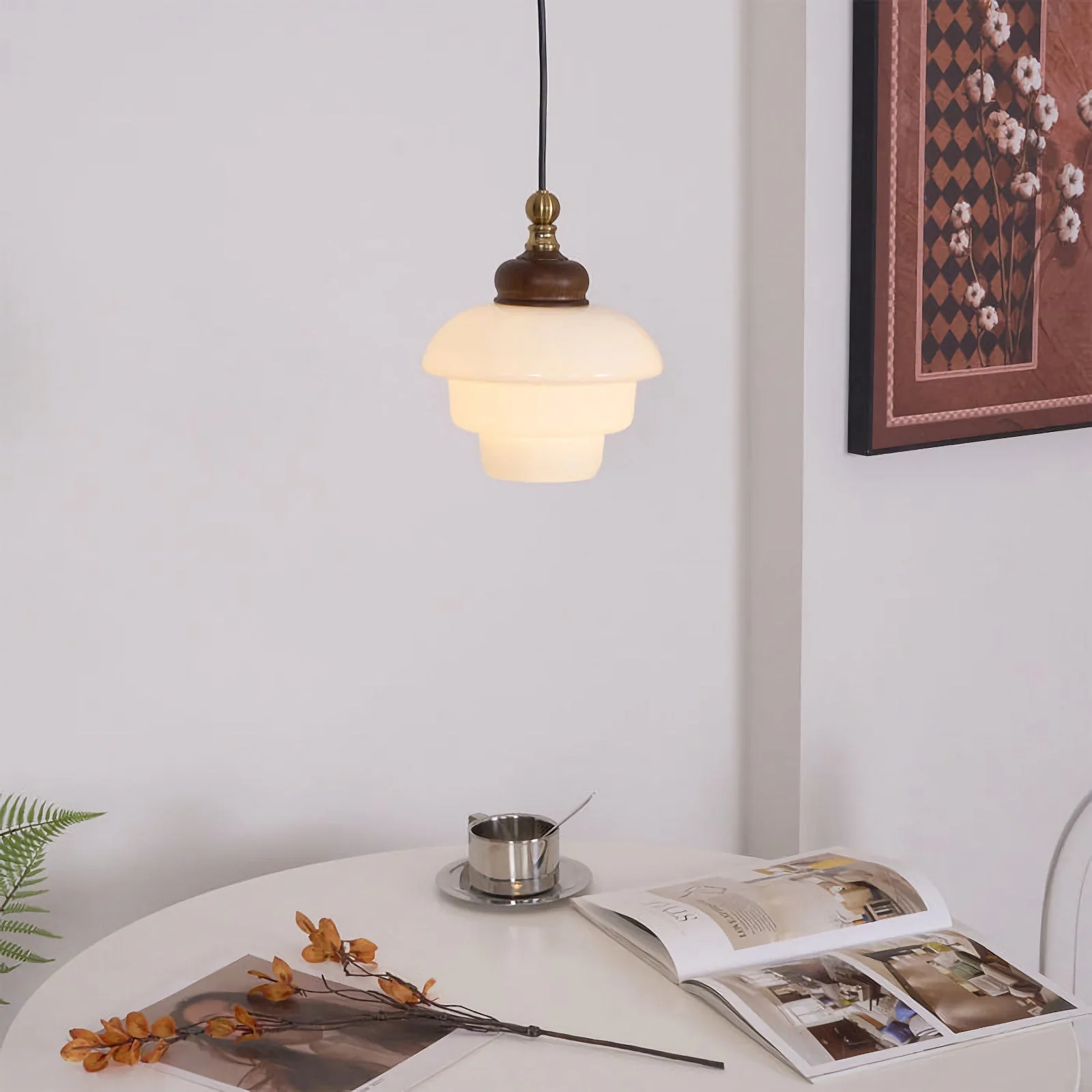 Nordic Cream White Glass Pendant Lights - Image 2