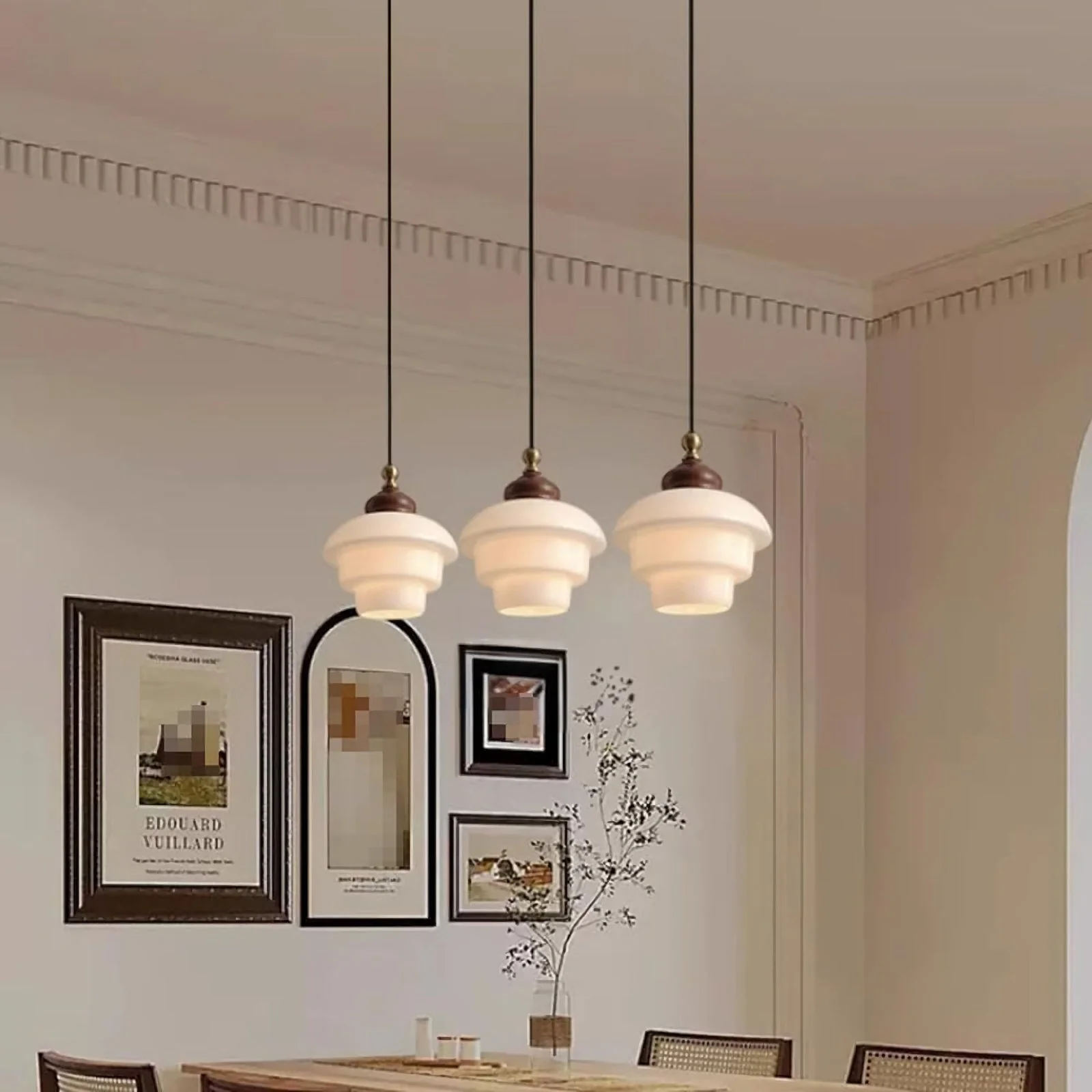 Nordic Cream White Glass Pendant Lights - Image 7