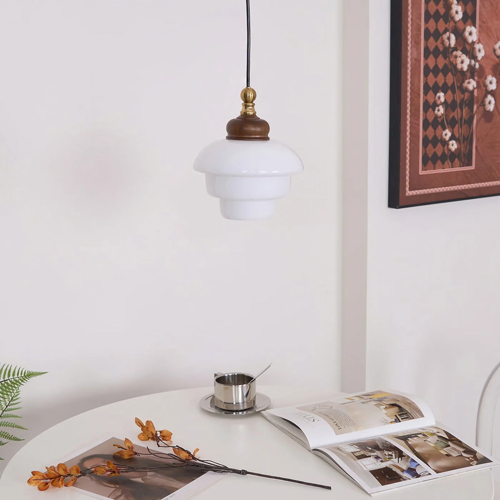 Nordic Cream White Glass Pendant Lights - Image 8