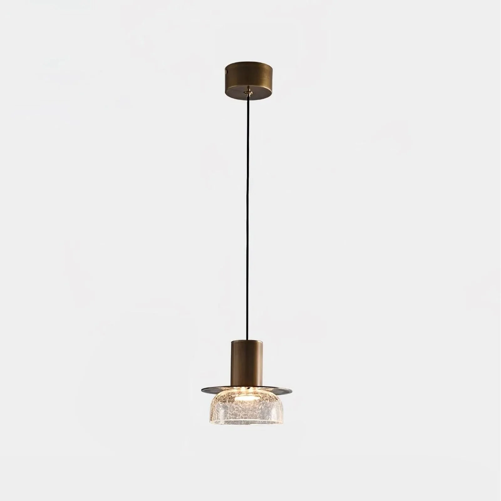 Nordic Gold Crackle Glass Pendant Light - Image 3