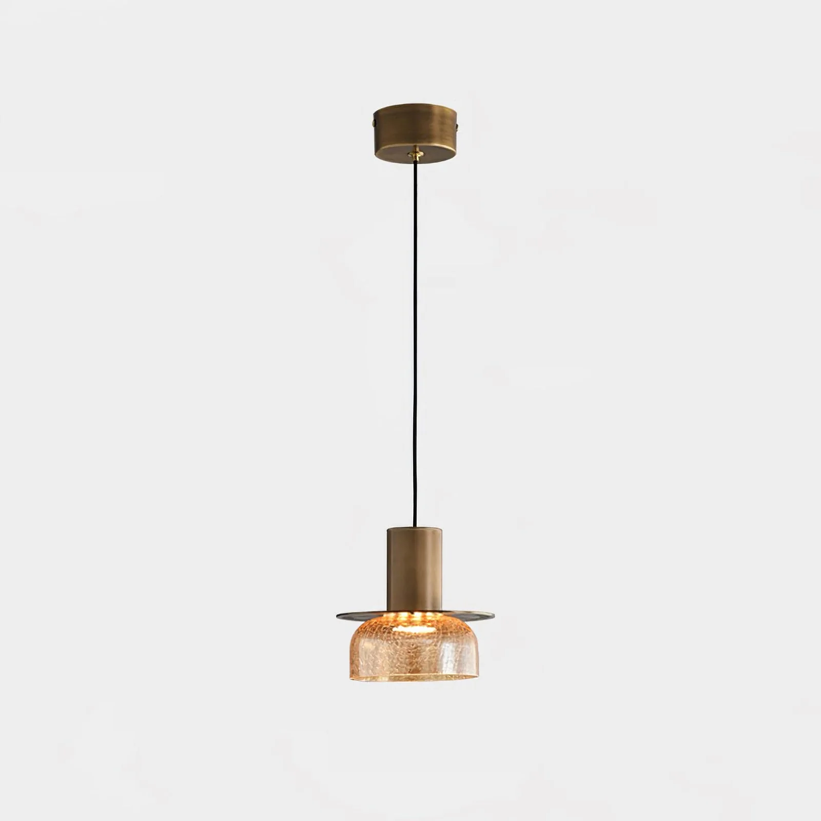Nordic Gold Crackle Glass Pendant Light - Image 4