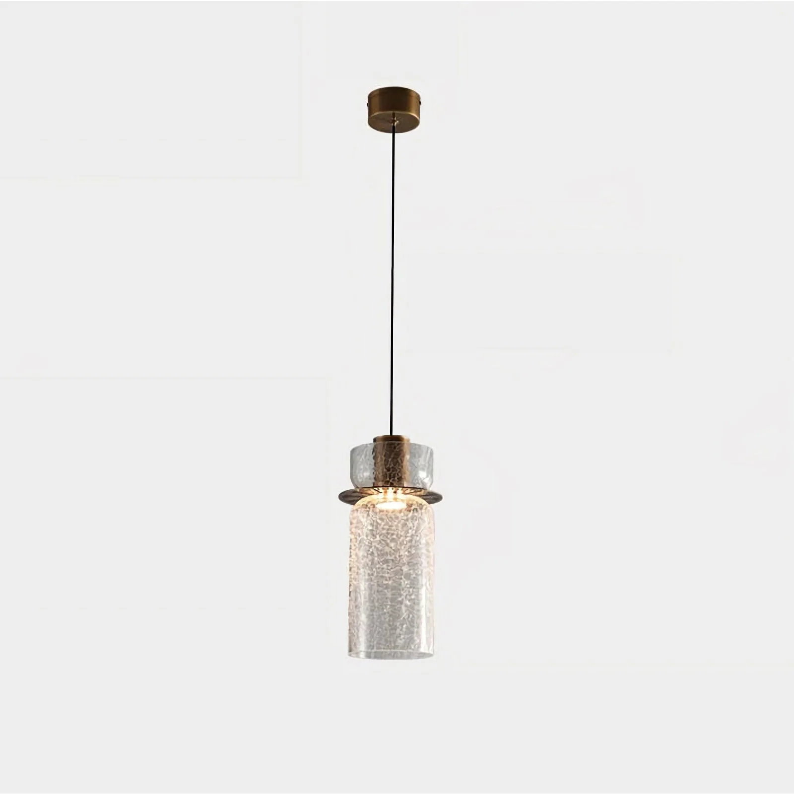 Nordic Gold Crackle Glass Pendant Light - Image 5