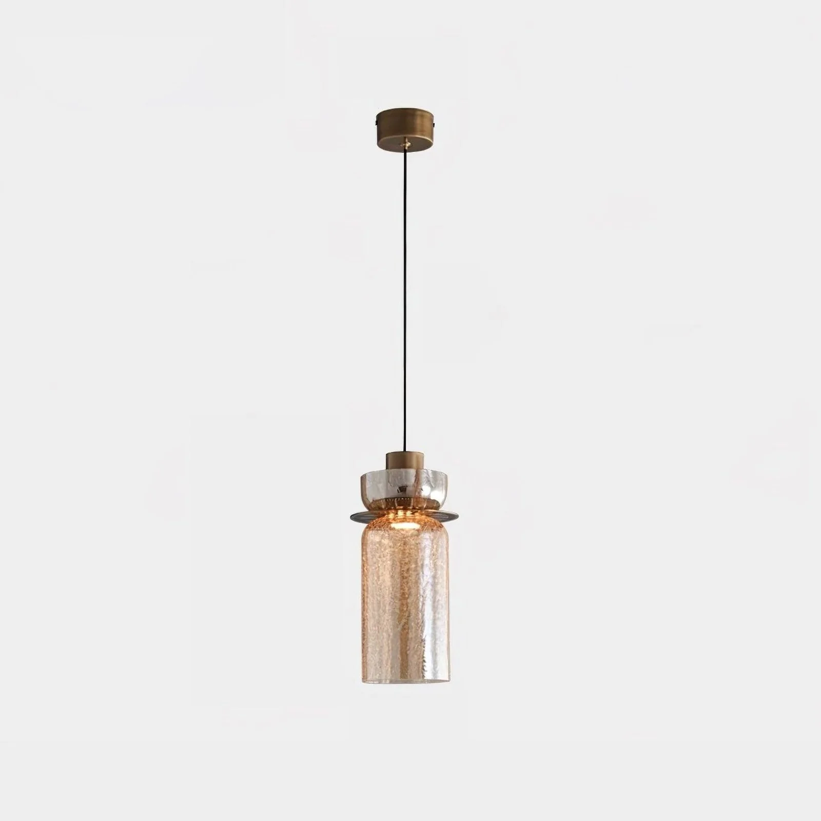 Nordic Gold Crackle Glass Pendant Light - Image 6