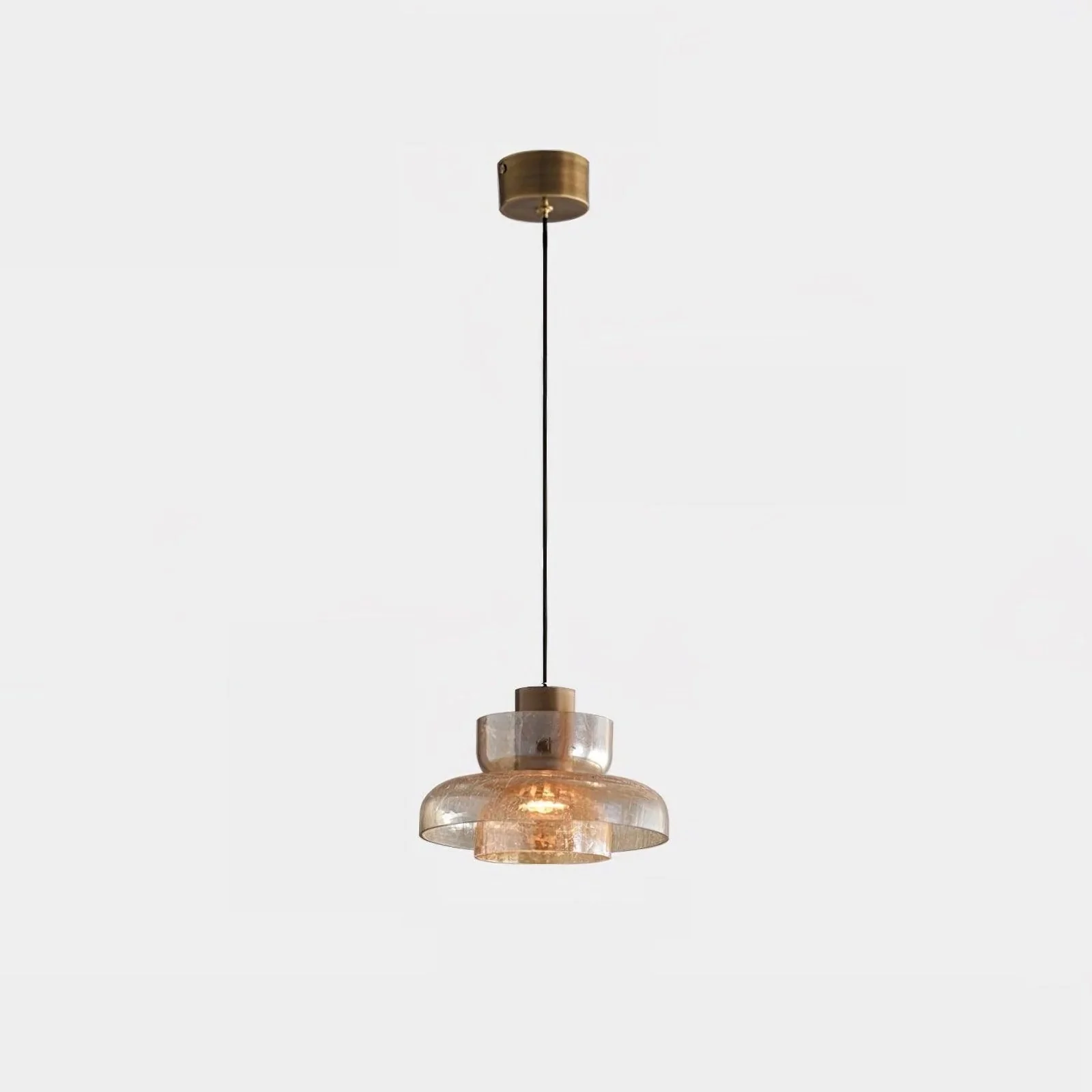 Nordic Gold Crackle Glass Pendant Light - Image 8
