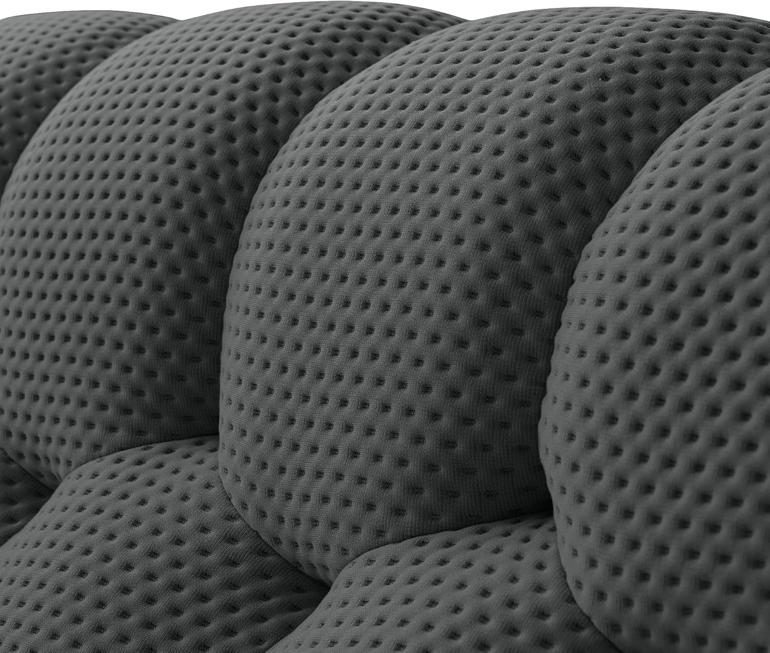 Nuvé® Mitsu Modular Bouclé Cloud Sofa - Dark Grey - Ottoman - Image 3