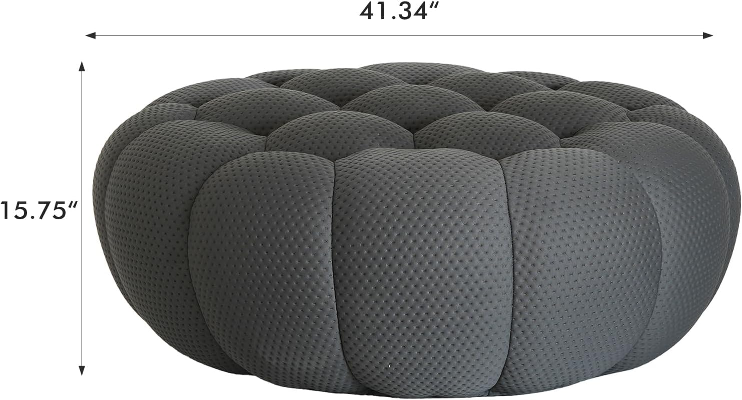 Nuvé® Mitsu Modular Bouclé Cloud Sofa - Dark Grey - Ottoman - Image 7
