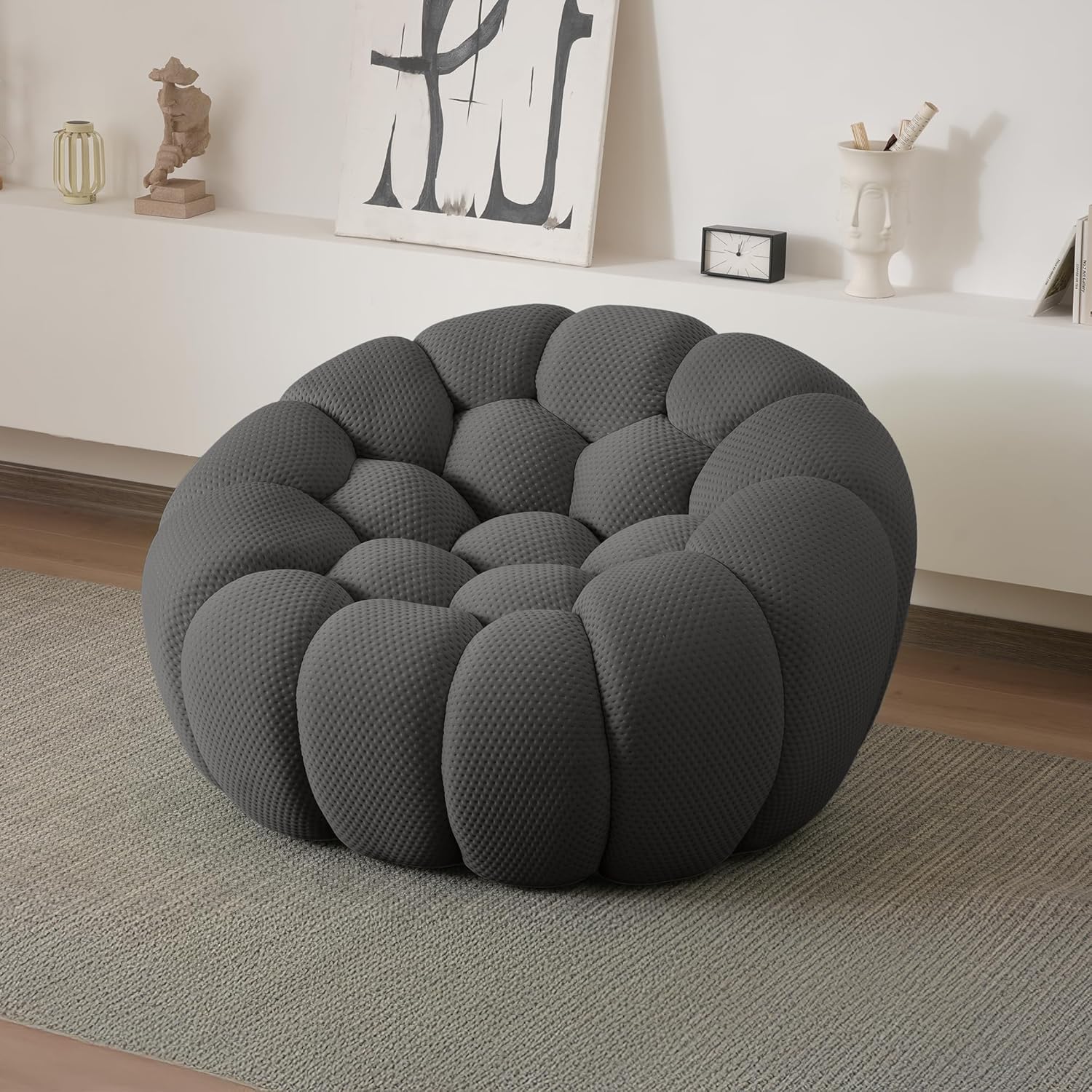 Nuvé® Mitsu Modular Bouclé Cloud Sofa - Dark Grey - Single Seater