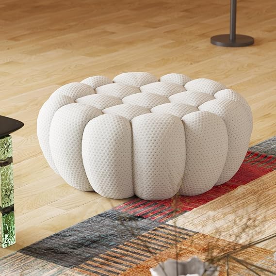 Nuvé® Mitsu Modular Bouclé Cloud Sofa - Light Grey - Ottoman