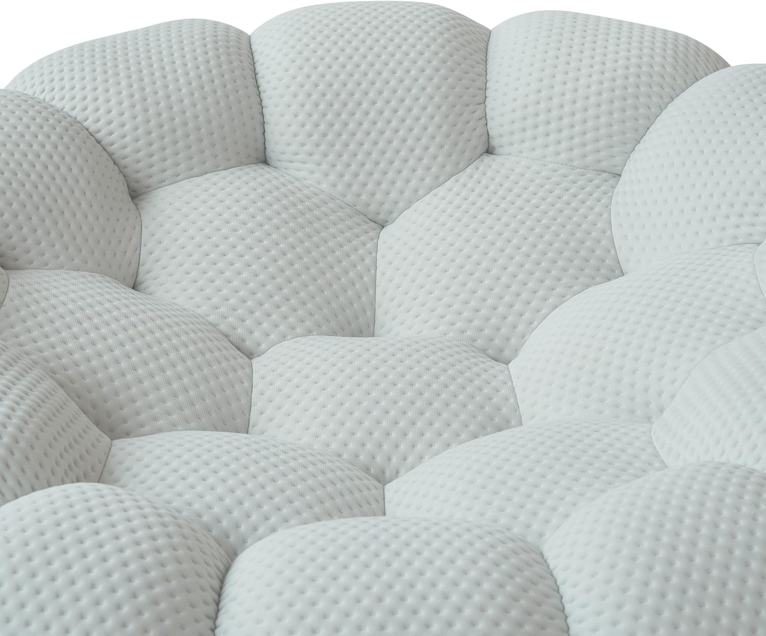 Nuvé® Mitsu Modular Bouclé Cloud Sofa - Light Grey - Ottoman - Image 5