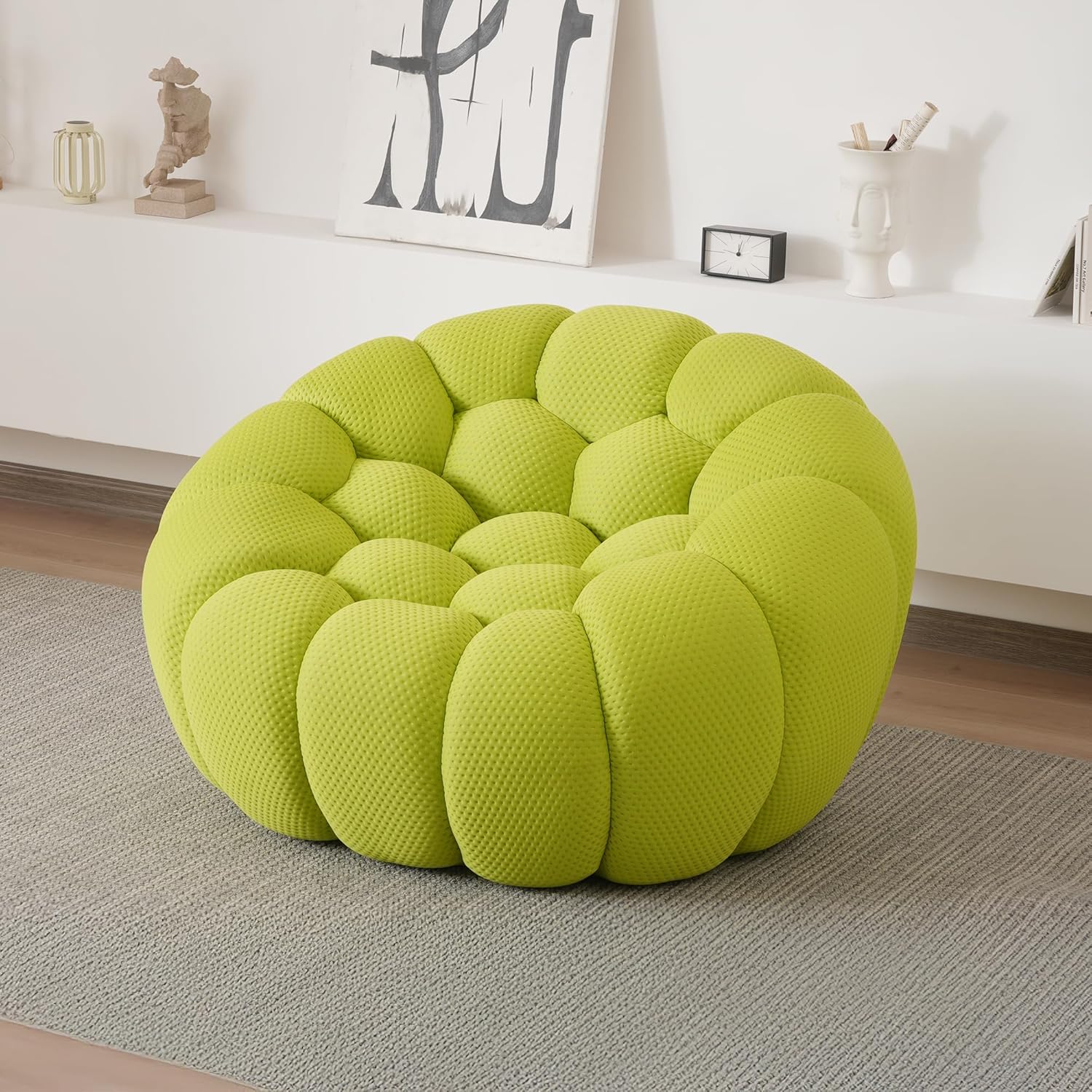 Nuvé® Mitsu Modular Bouclé Cloud Sofa - Lime Green - Single Seater