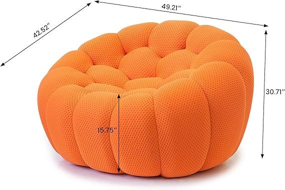 Nuvé® Mitsu Modular Bouclé Cloud Sofa - Orange - Single Seater - Image 10