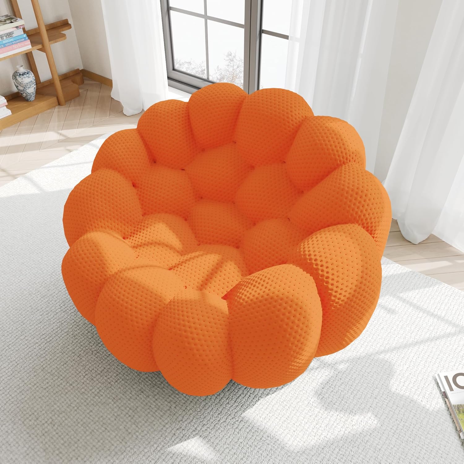 Nuvé® Mitsu Modular Bouclé Cloud Sofa - Orange - Single Seater - Image 7
