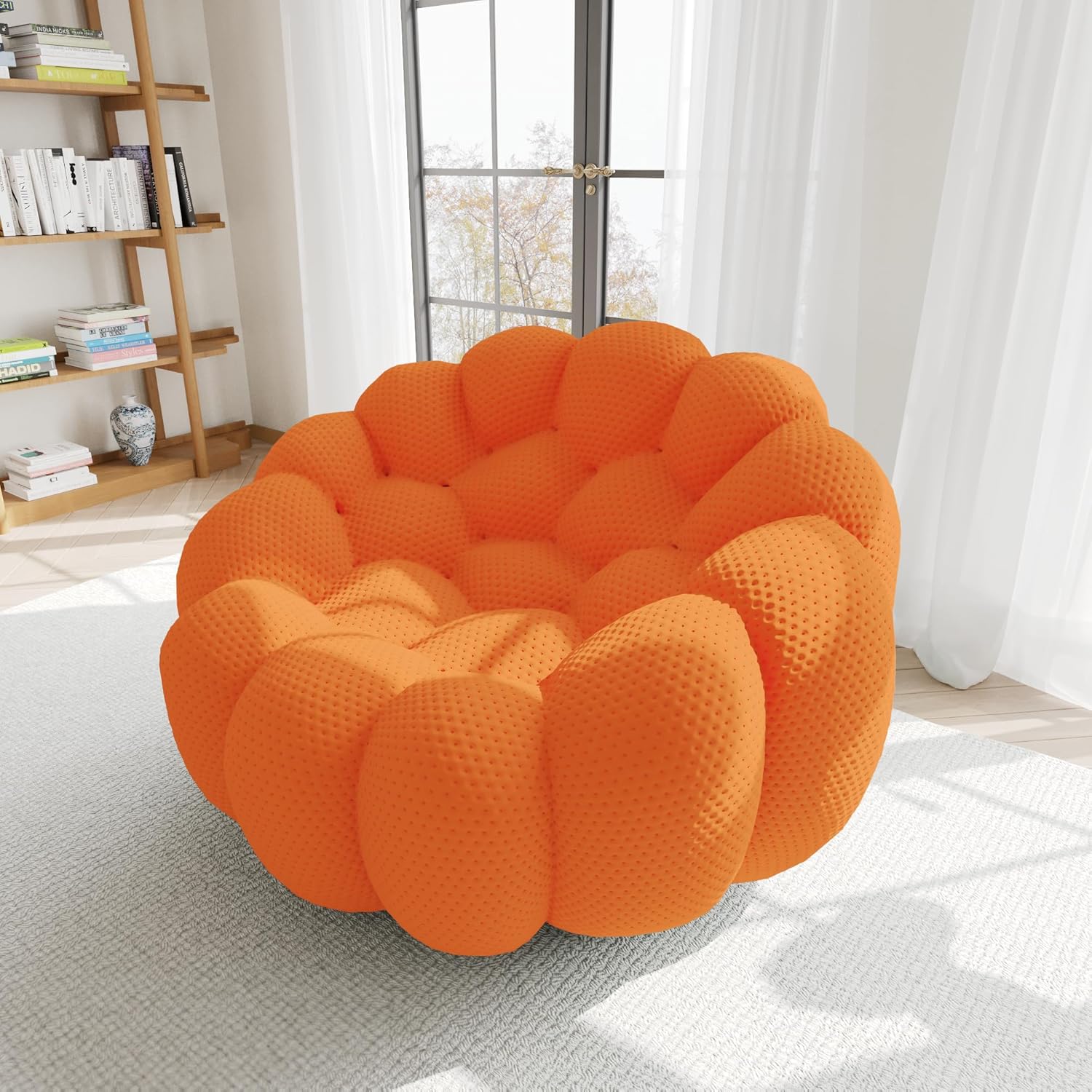 Nuvé® Mitsu Modular Bouclé Cloud Sofa - Orange - Single Seater - Image 9