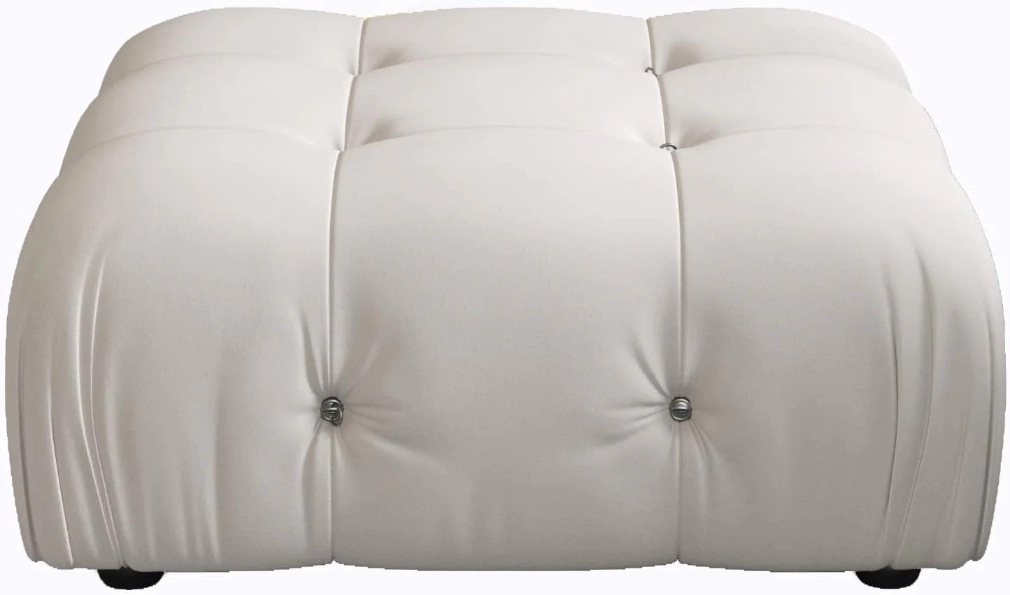 Nuvé® Takumi Velvet Modular Bouclé Cloud Sofa - Beige - Ottoman - Image 4