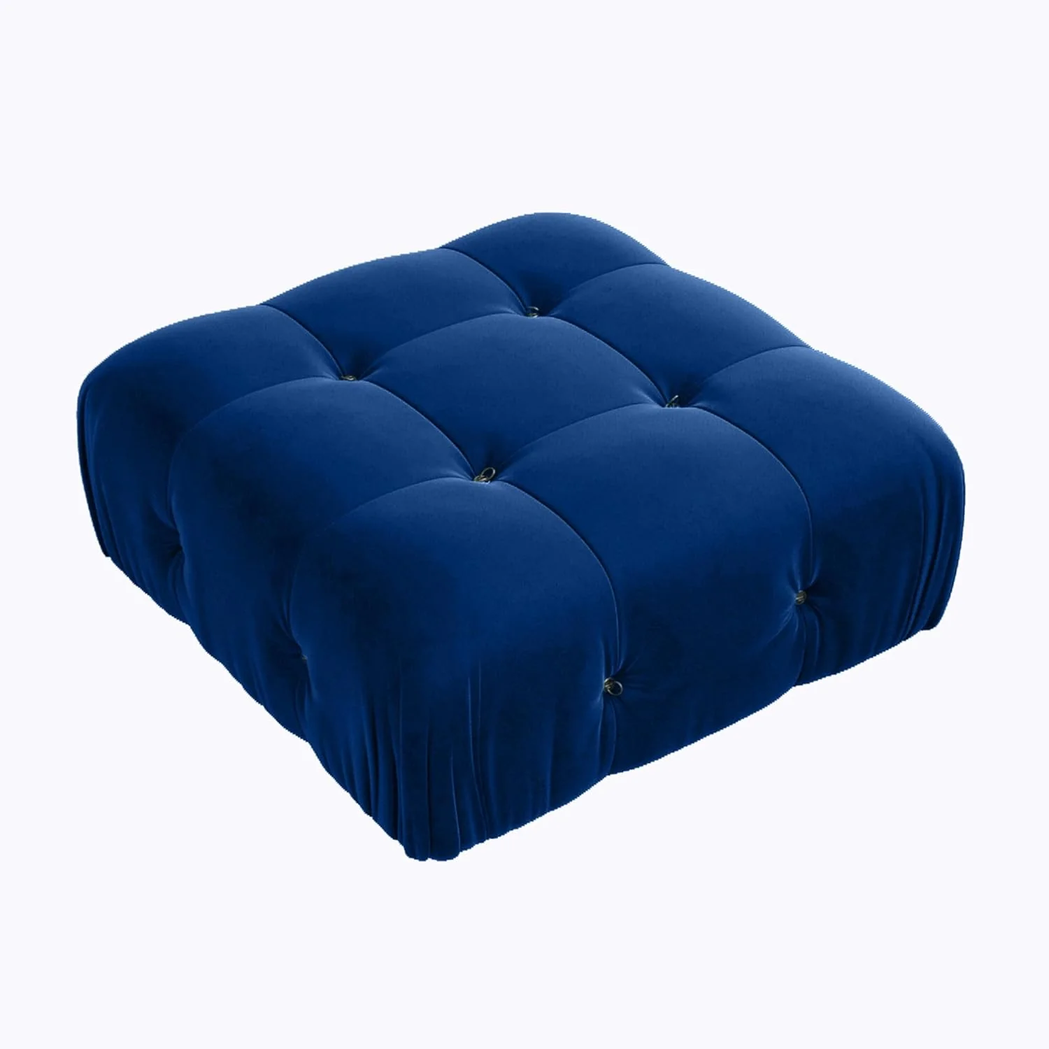 Nuvé® Takumi Velvet Modular Bouclé Cloud Sofa - Blue - Ottoman - Image 4