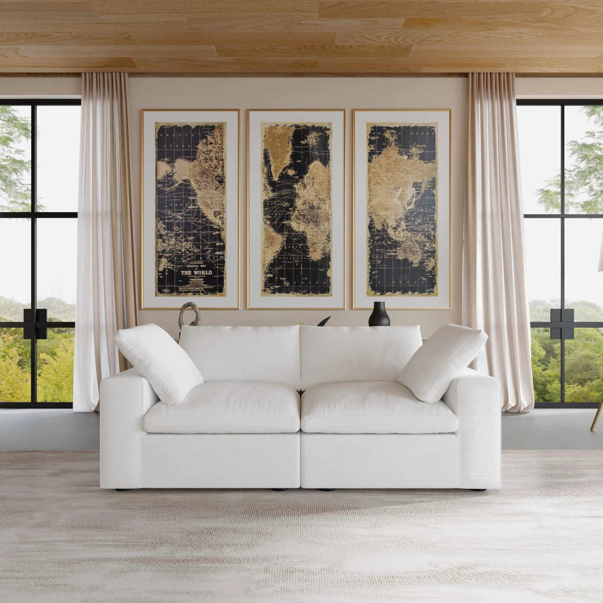Nuvé® Solace Modular Bouclé Cloud Sofa - Snow White - 2-Seater Sofa - Image 4