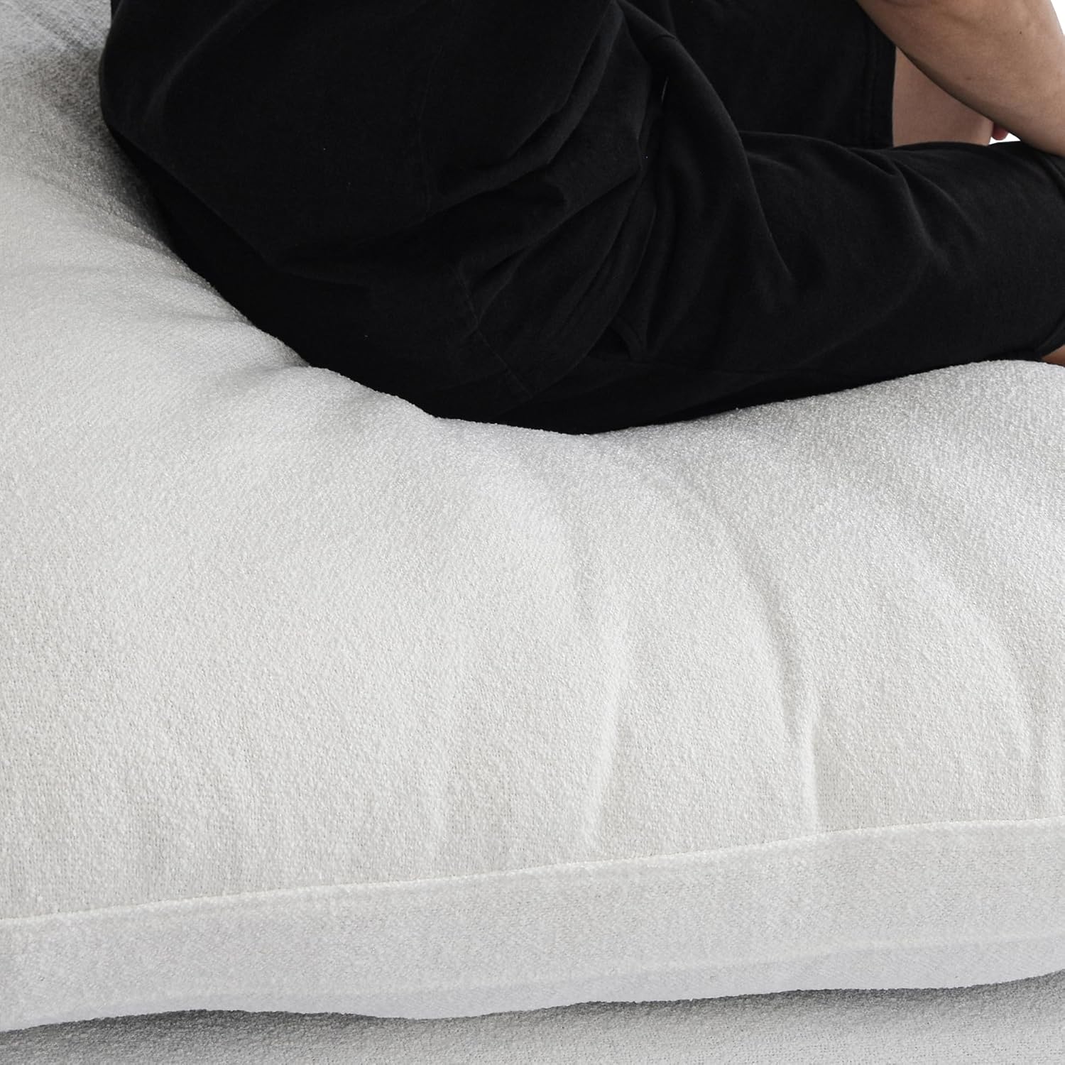 Nuvé® Solace Modular Bouclé Cloud Sofa - Snow White - 2-Seater Sofa - Image 7