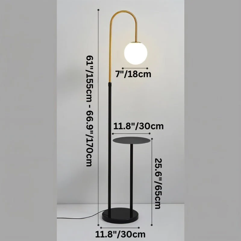 Okul Floor Lamp With Smart Side Table - Image 12