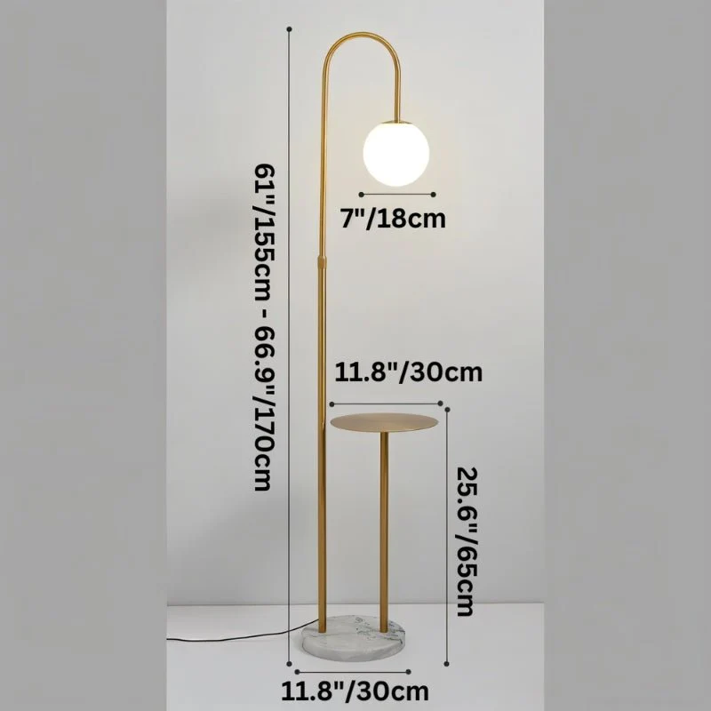 Okul Floor Lamp With Smart Side Table - Image 13