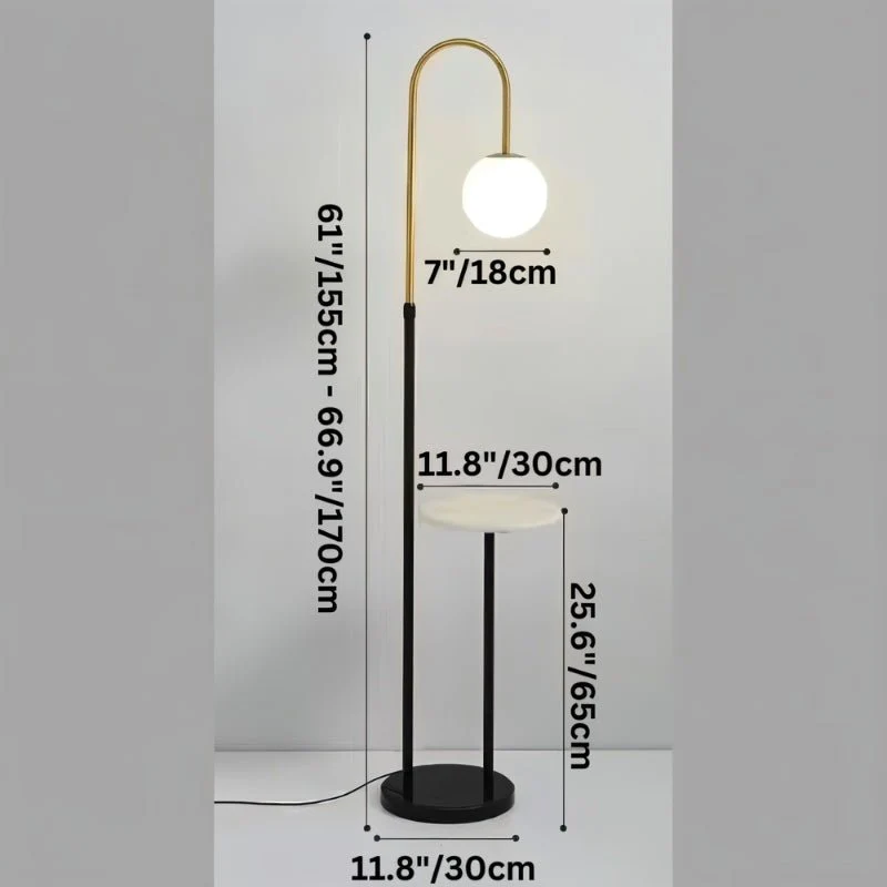 Okul Floor Lamp With Smart Side Table - Image 14