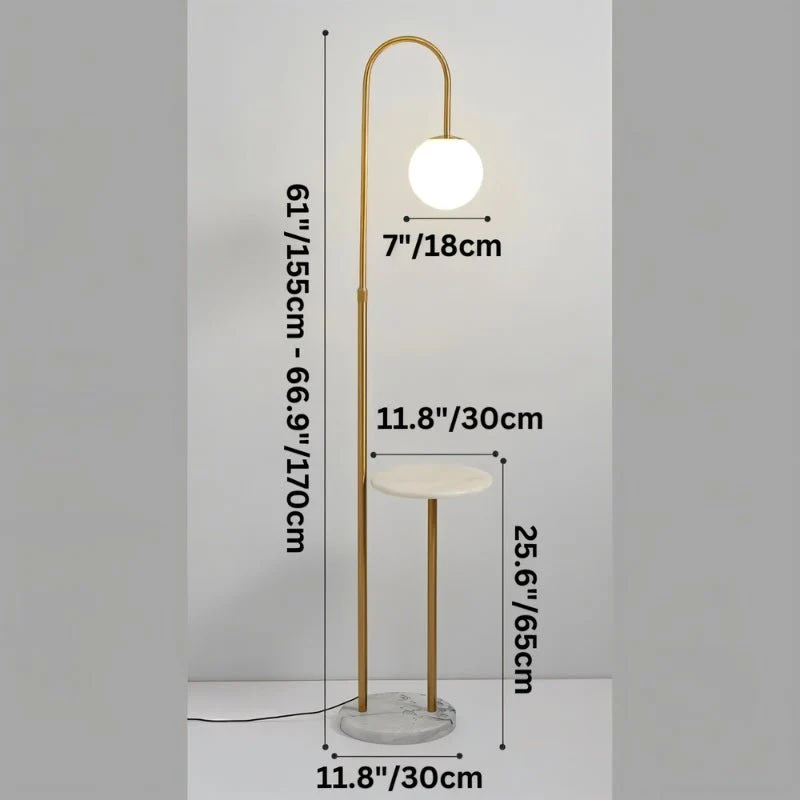 Okul Floor Lamp With Smart Side Table - Image 15