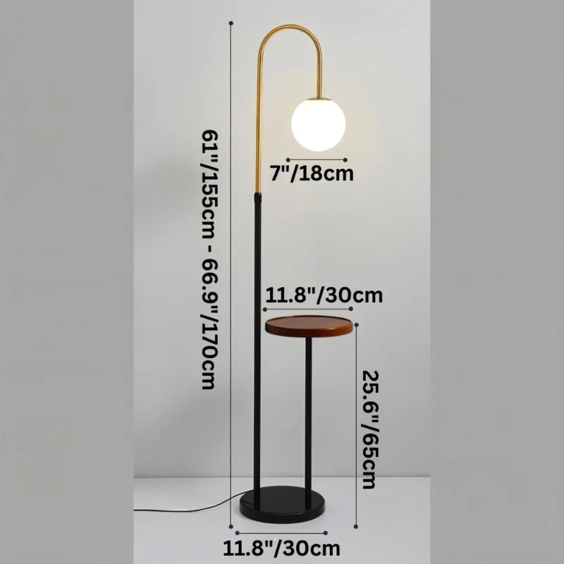 Okul Floor Lamp With Smart Side Table - Image 16