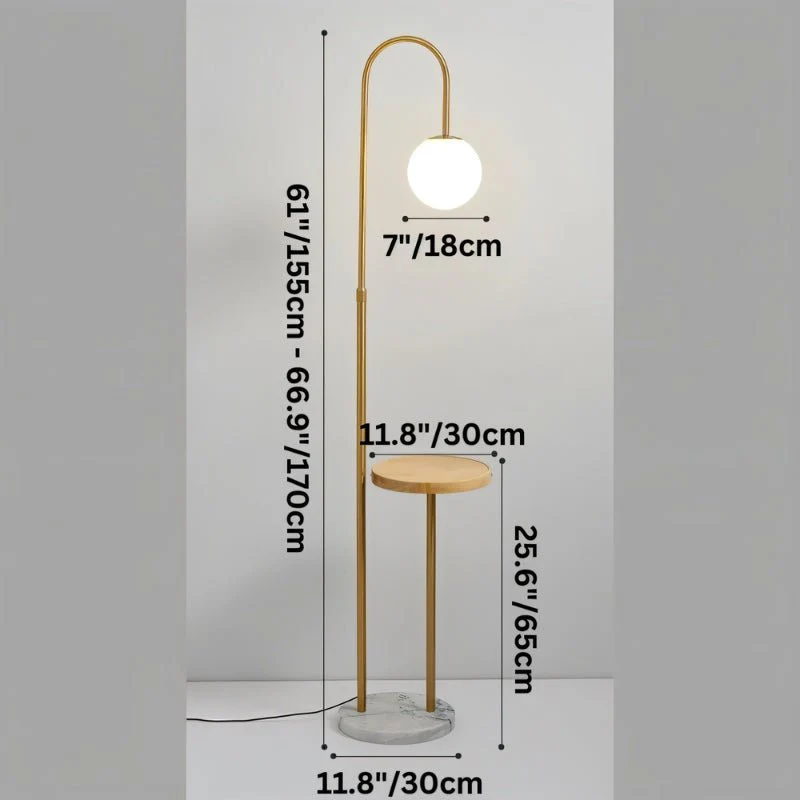 Okul Floor Lamp With Smart Side Table - Image 17