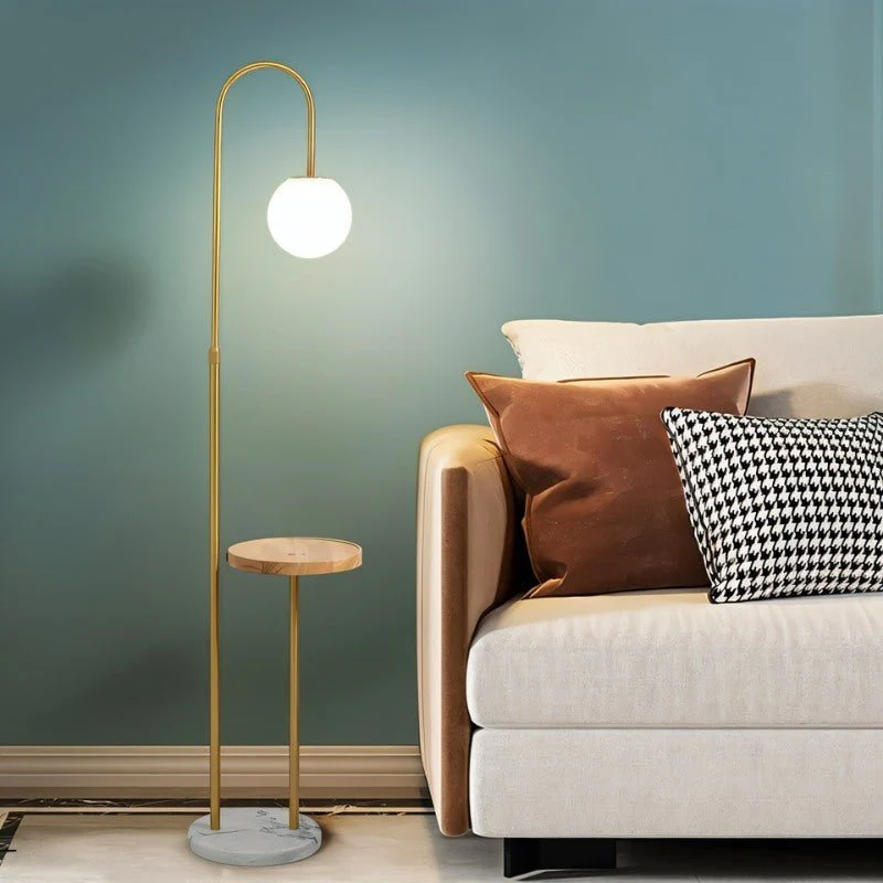 Okul Floor Lamp With Smart Side Table - Image 3