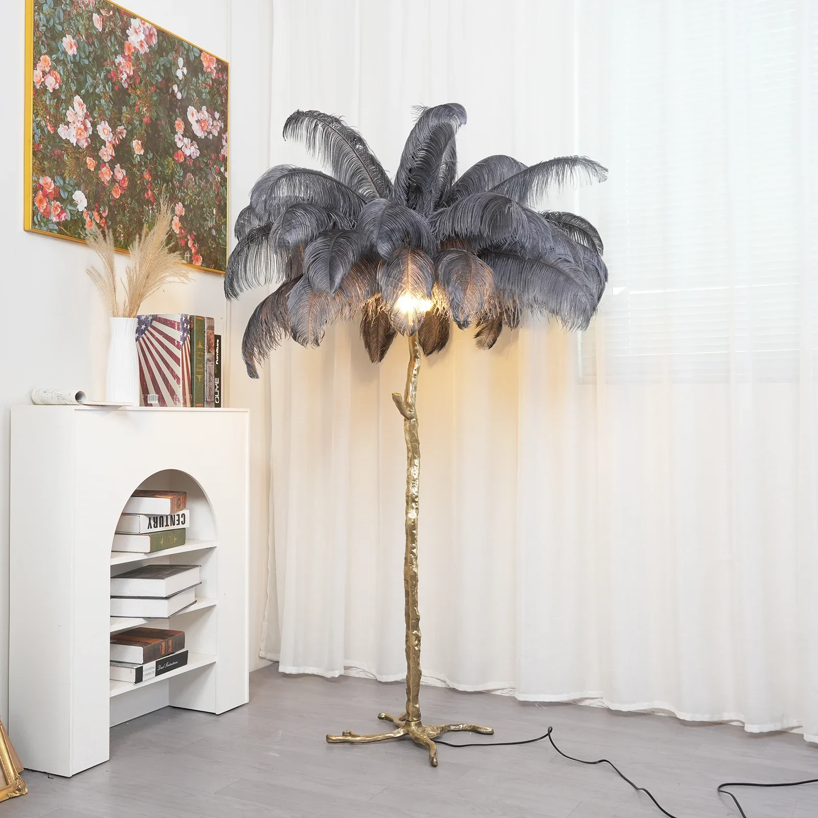 Ostrich Feather Floor Lamp - Image 13