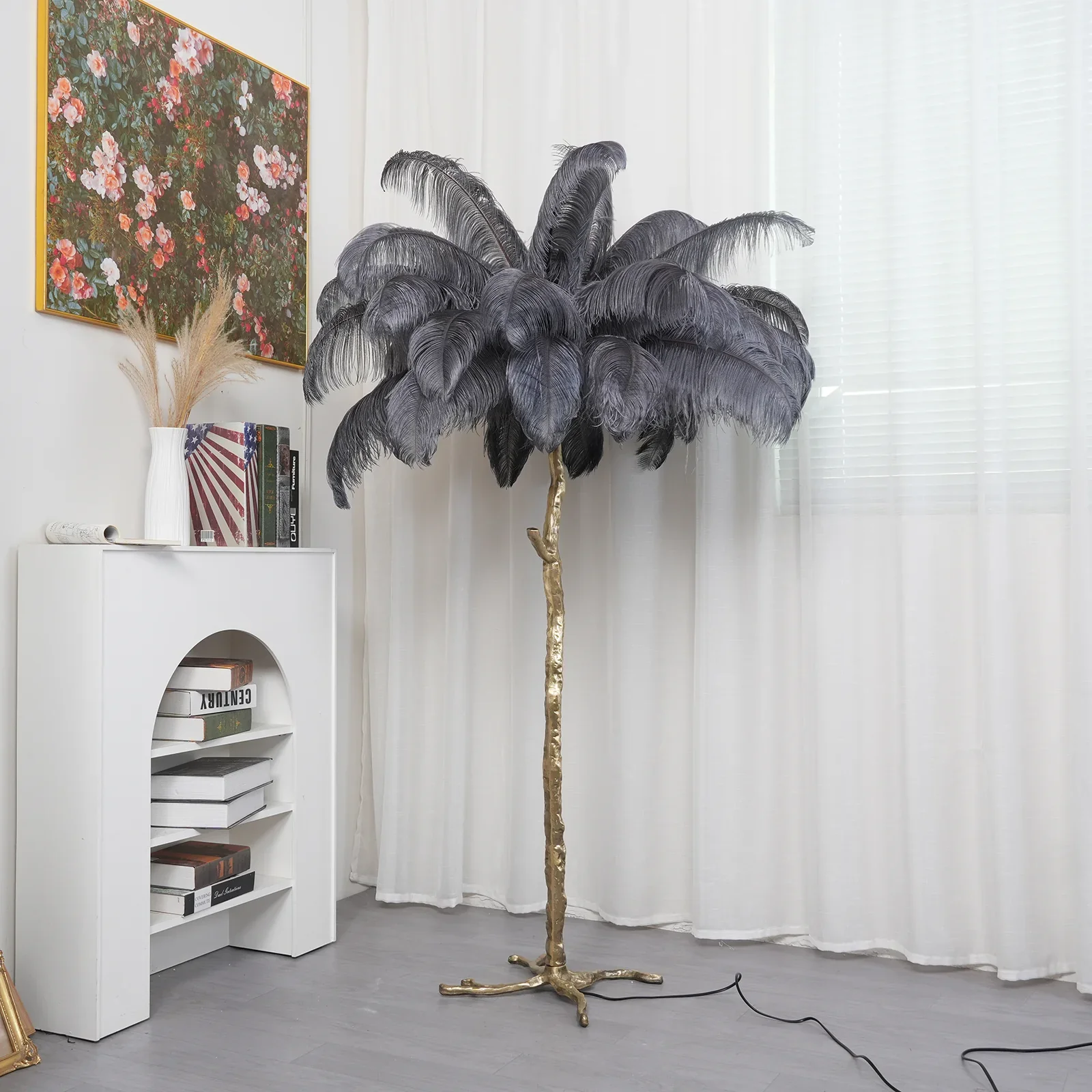 Ostrich Feather Floor Lamp - Image 14