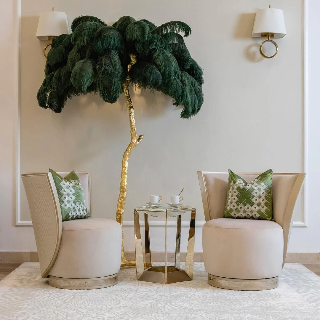 Ostrich Feather Floor Lamp - Image 4