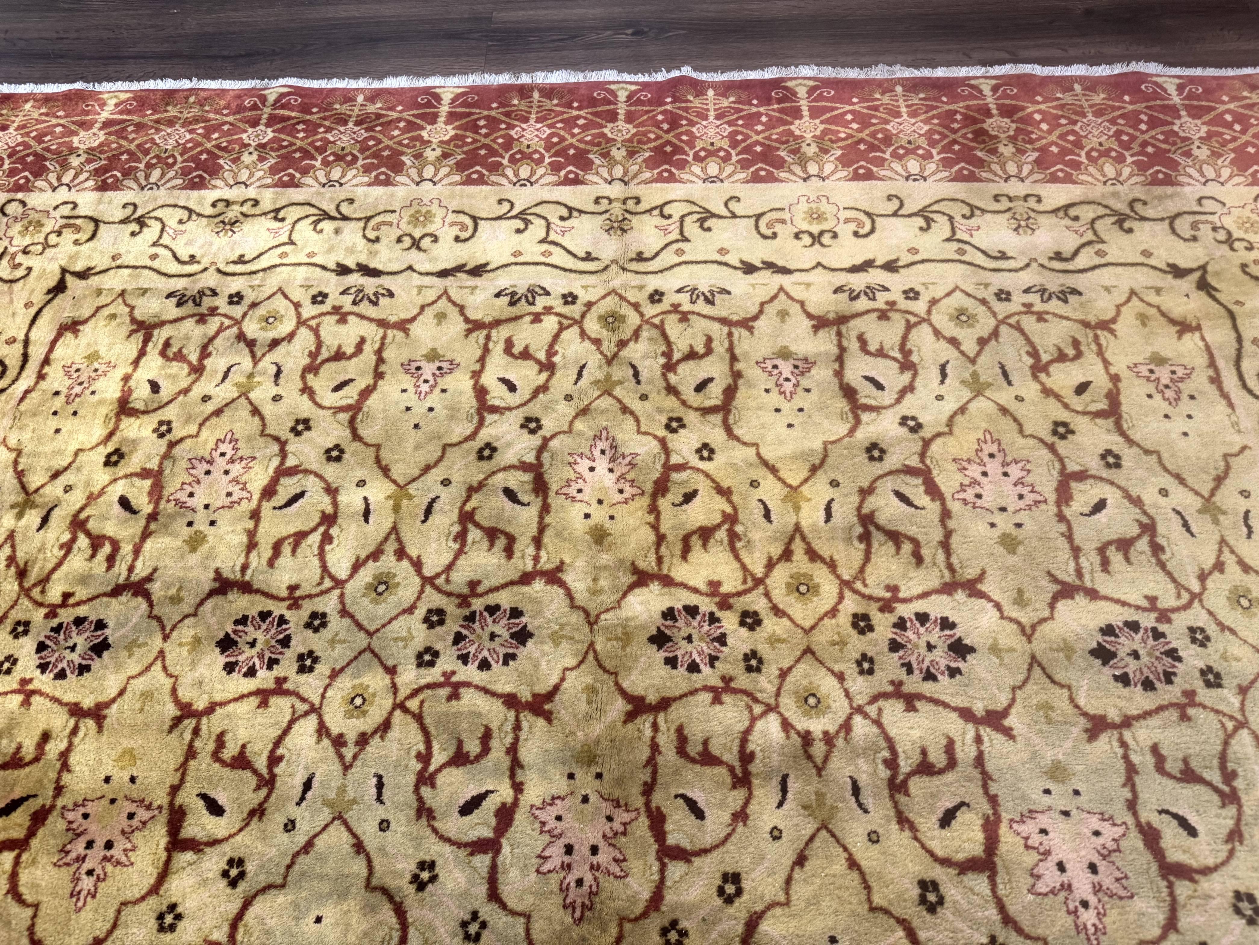 Pak Persian Rug 8x10, Allover Pattern, Gold-Tan, Fine 200 KPSI - Image 3