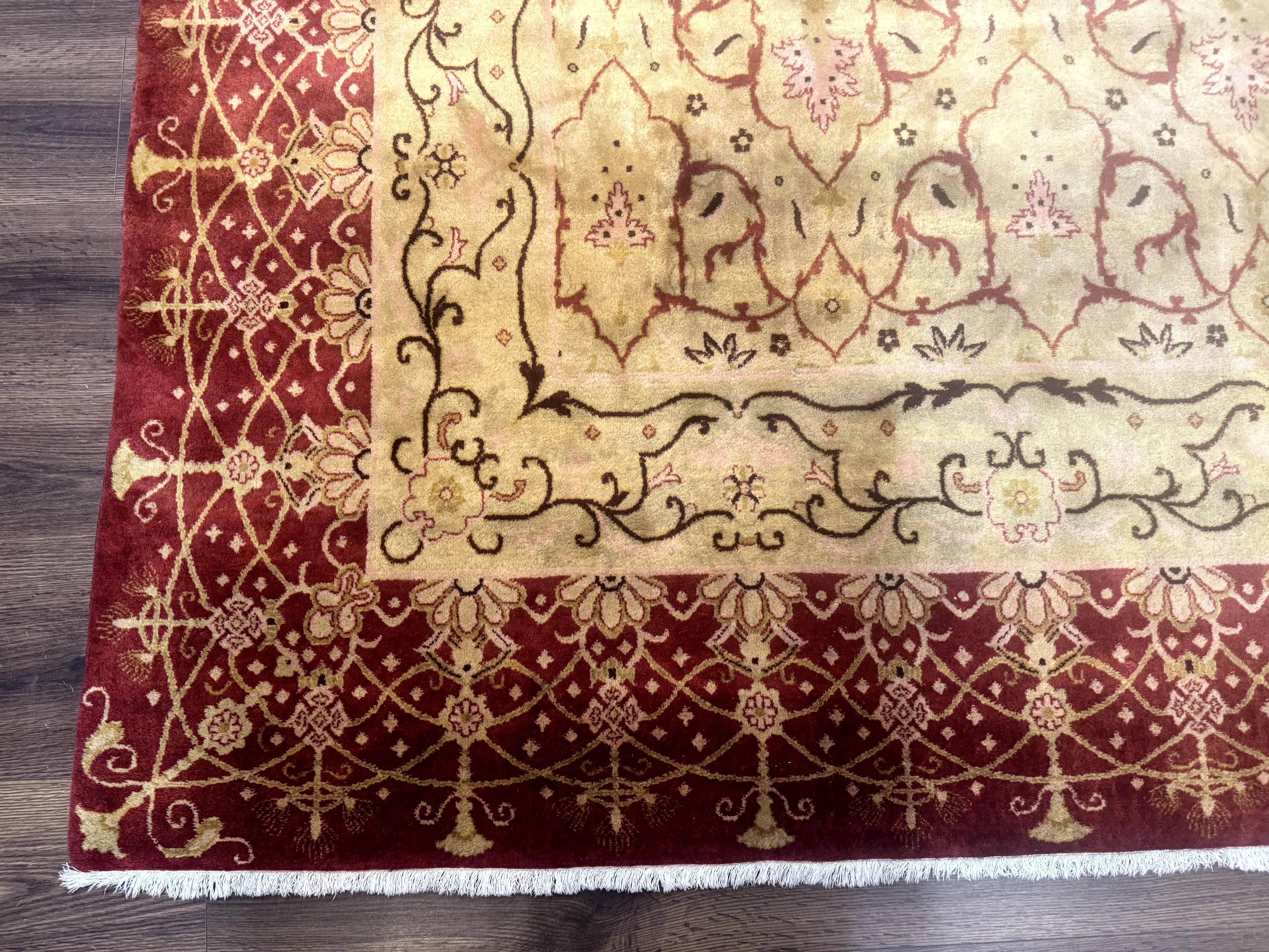 Pak Persian Rug 8x10, Allover Pattern, Gold-Tan, Fine 200 KPSI - Image 8