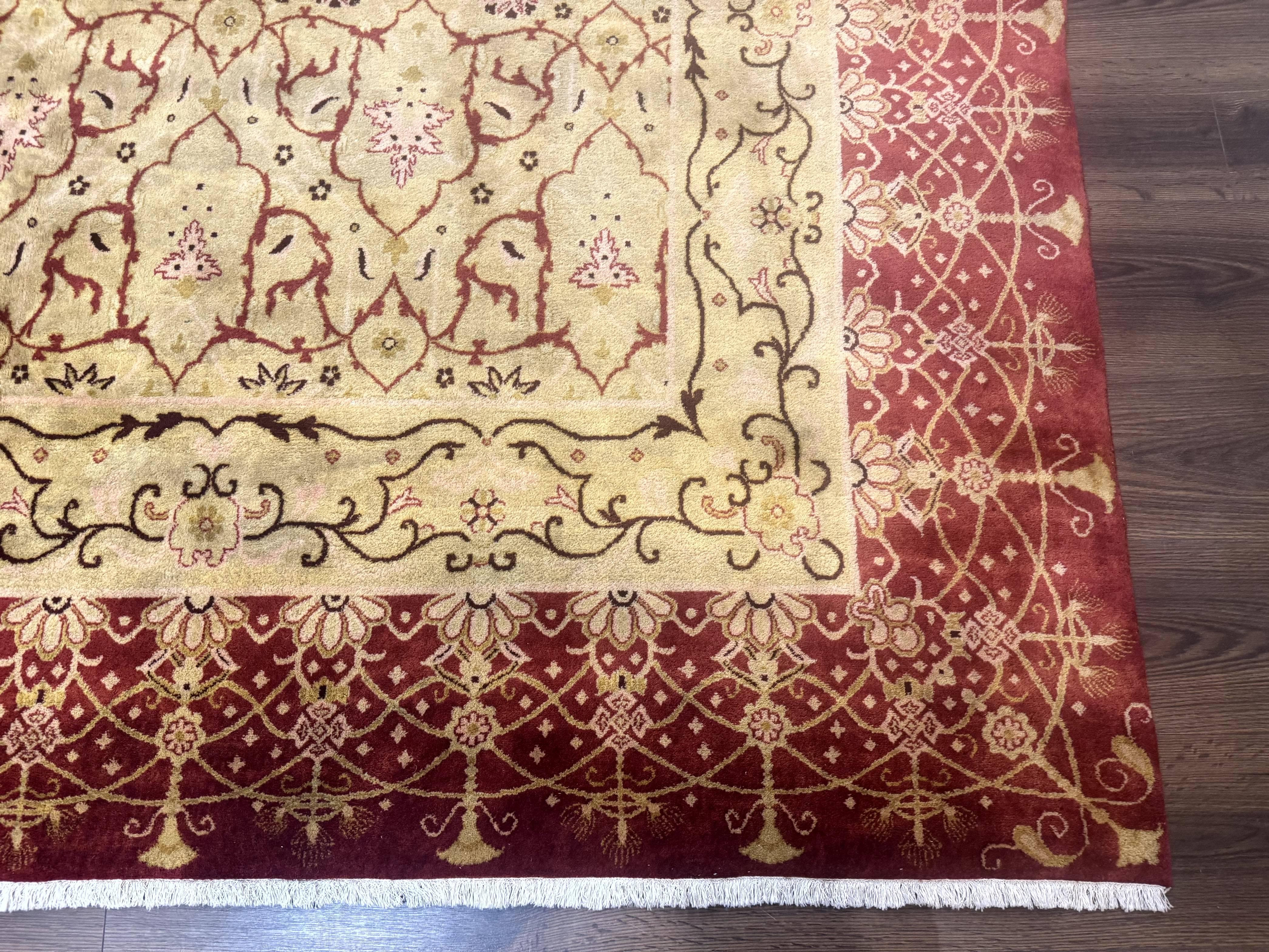 Pak Persian Rug 8x10, Allover Pattern, Gold-Tan, Fine 200 KPSI - Image 9